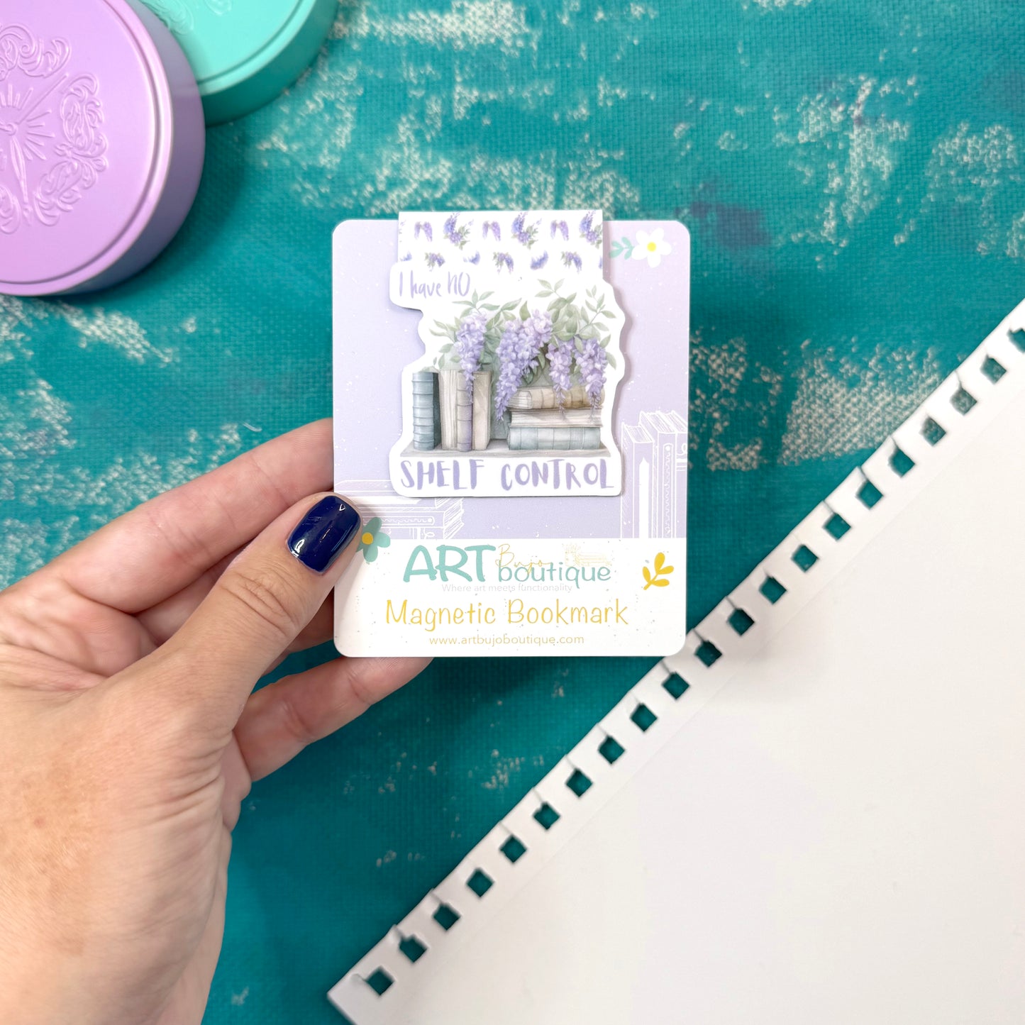 I Have No Shelf Control Magnetic Bookmark – Aesthetic Page Marker for Books & Planners