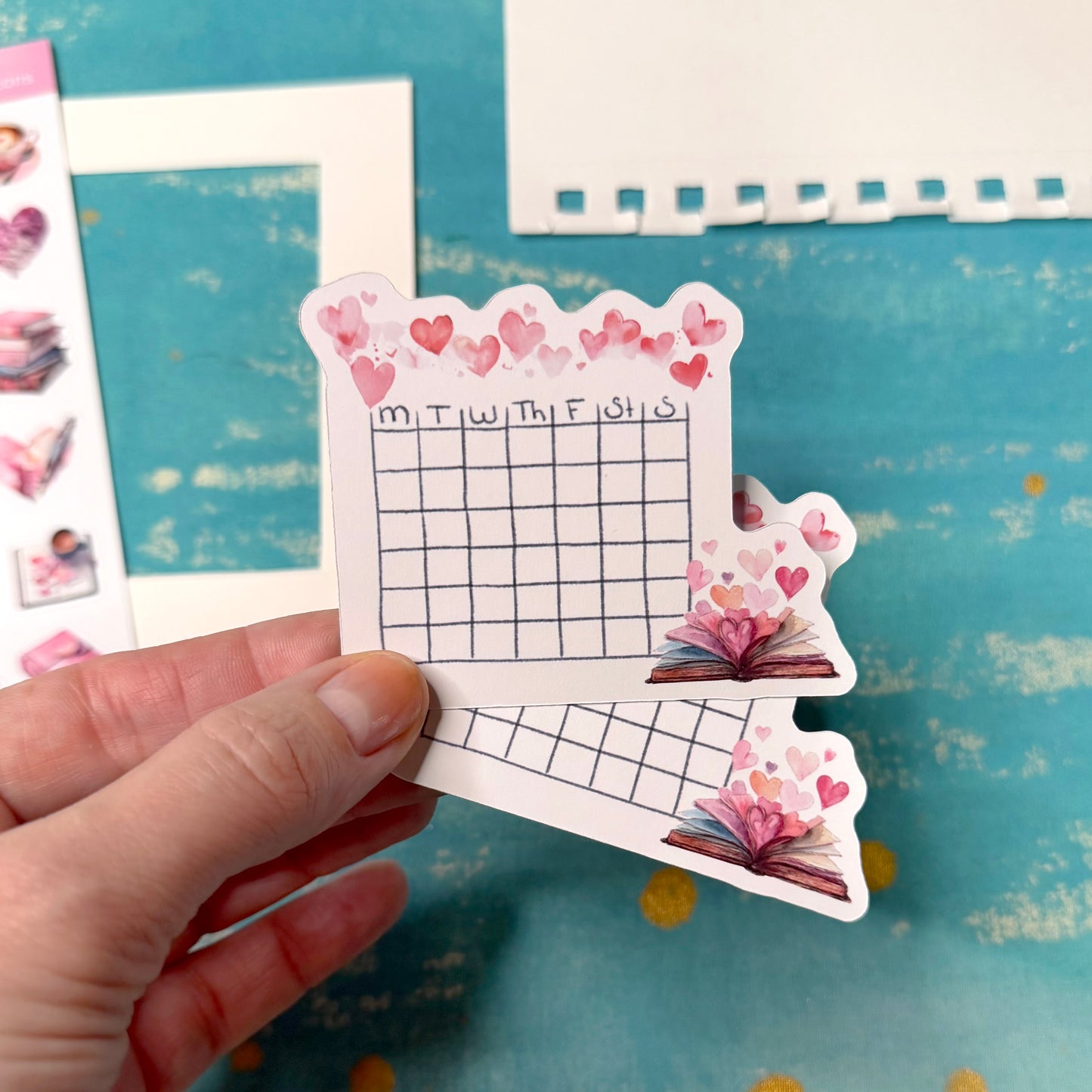Paper Heart Cafe Blank Calendar Stickers Planner Essentials