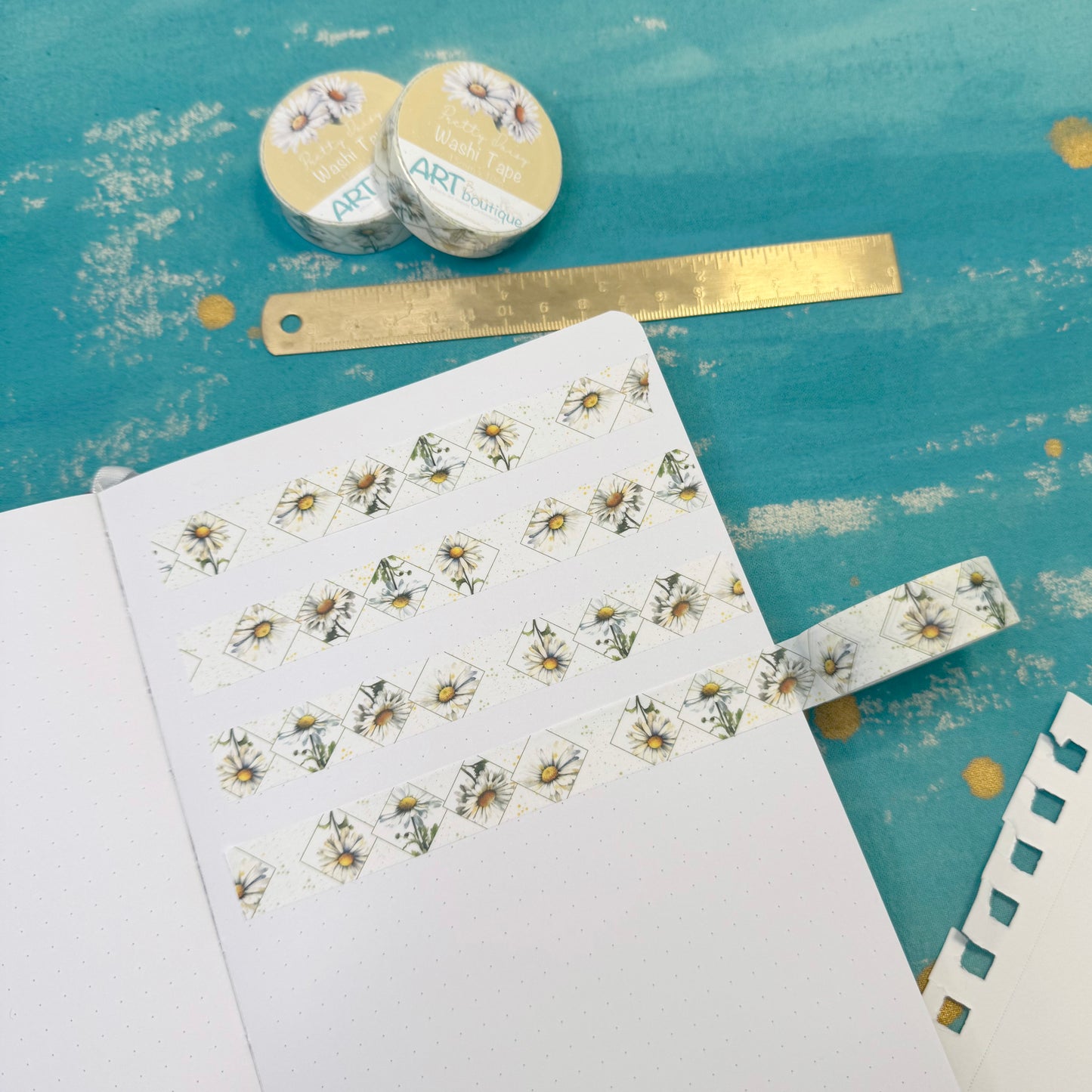 Pretty Daisy Floral Washi Tape