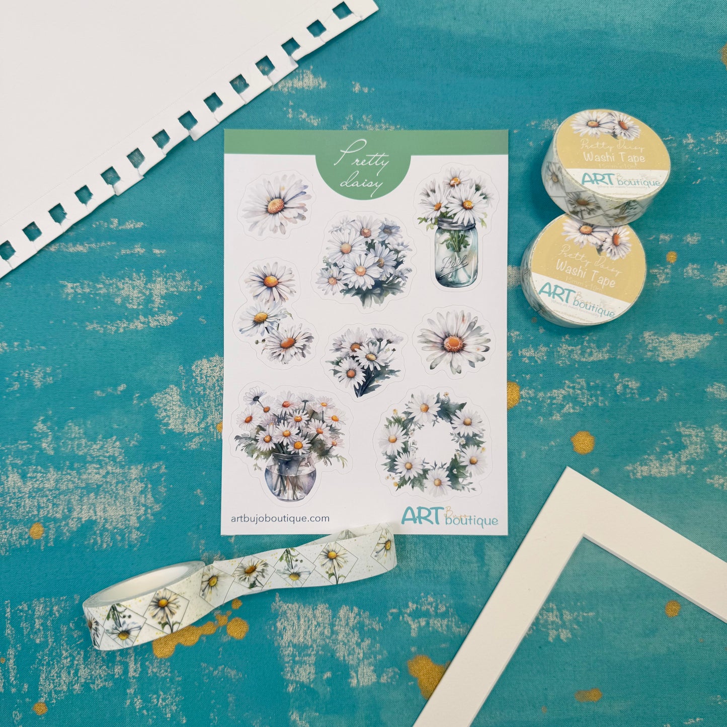 Pretty Daisy Floral Washi Tape