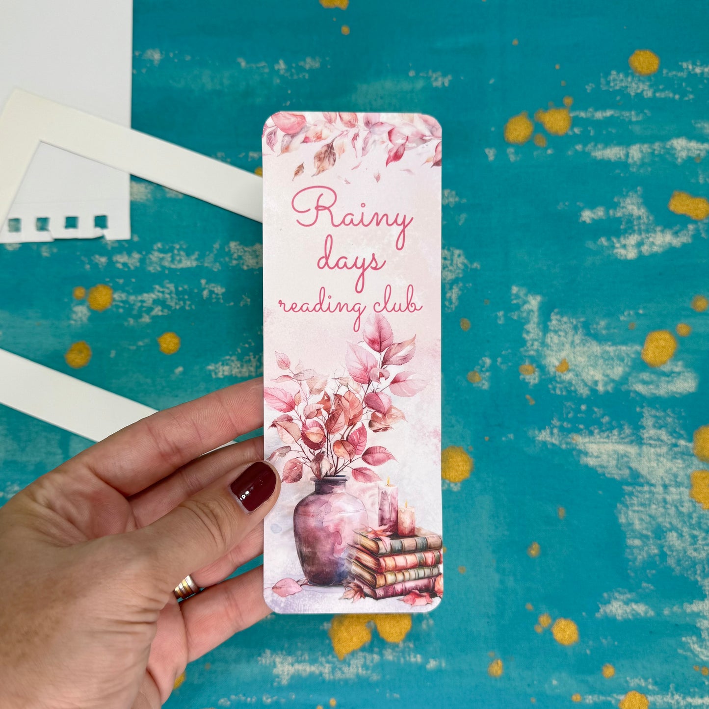 Rainy Days Reading Club Bookmark – Cozy Autumn Book Lover Gift
