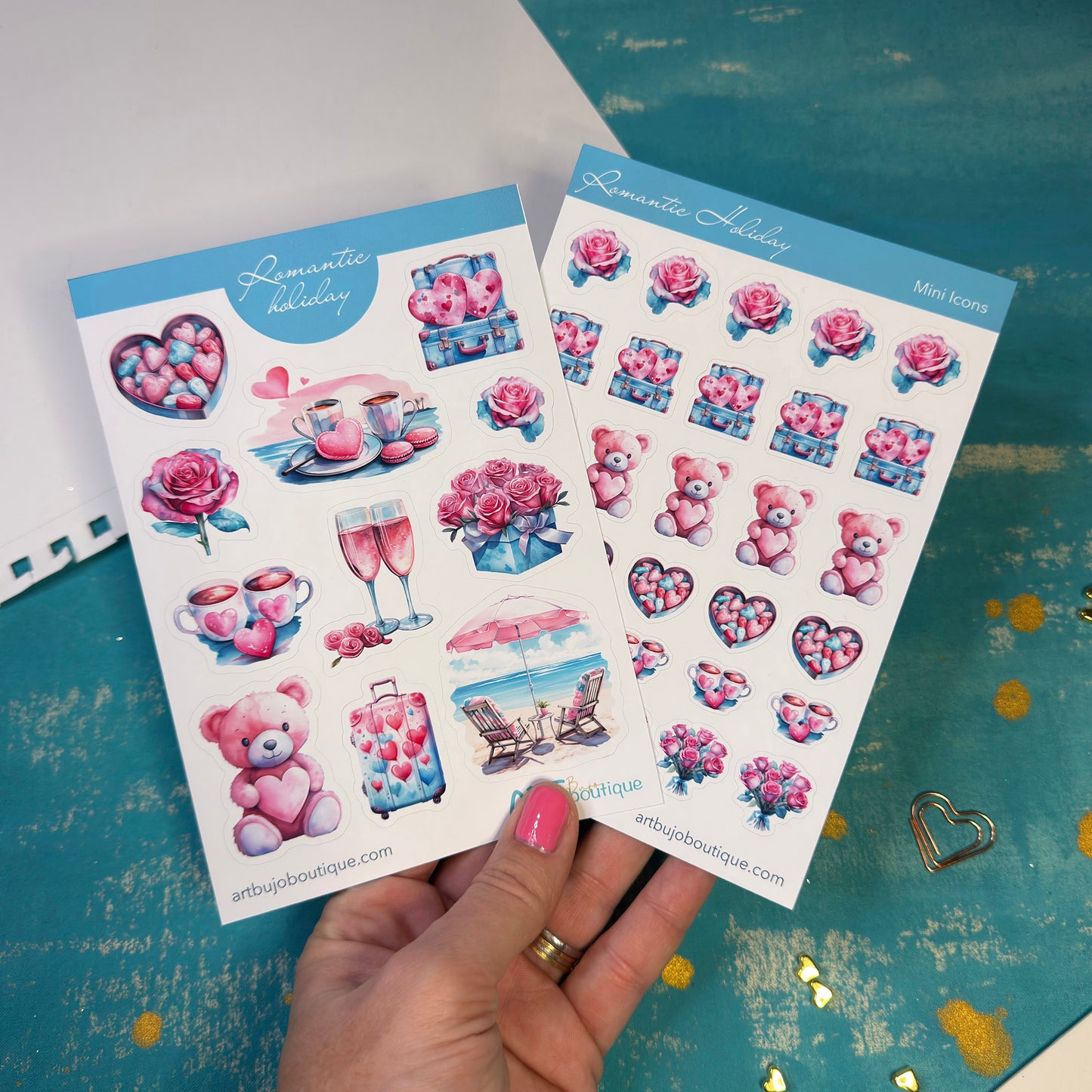 Romantic Holiday Mini Icons Cute Valentine's Day Stickers