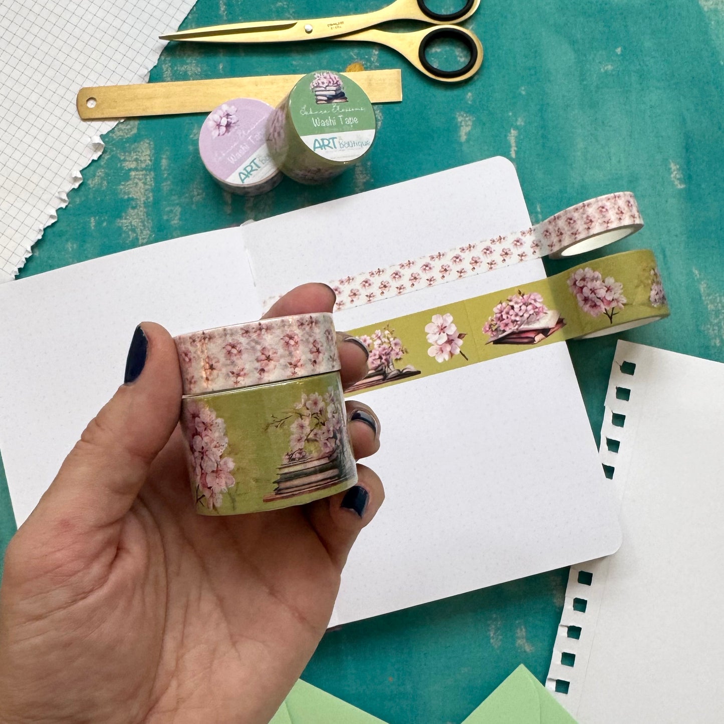 Cherry Blossom and Books Washi Tape Set