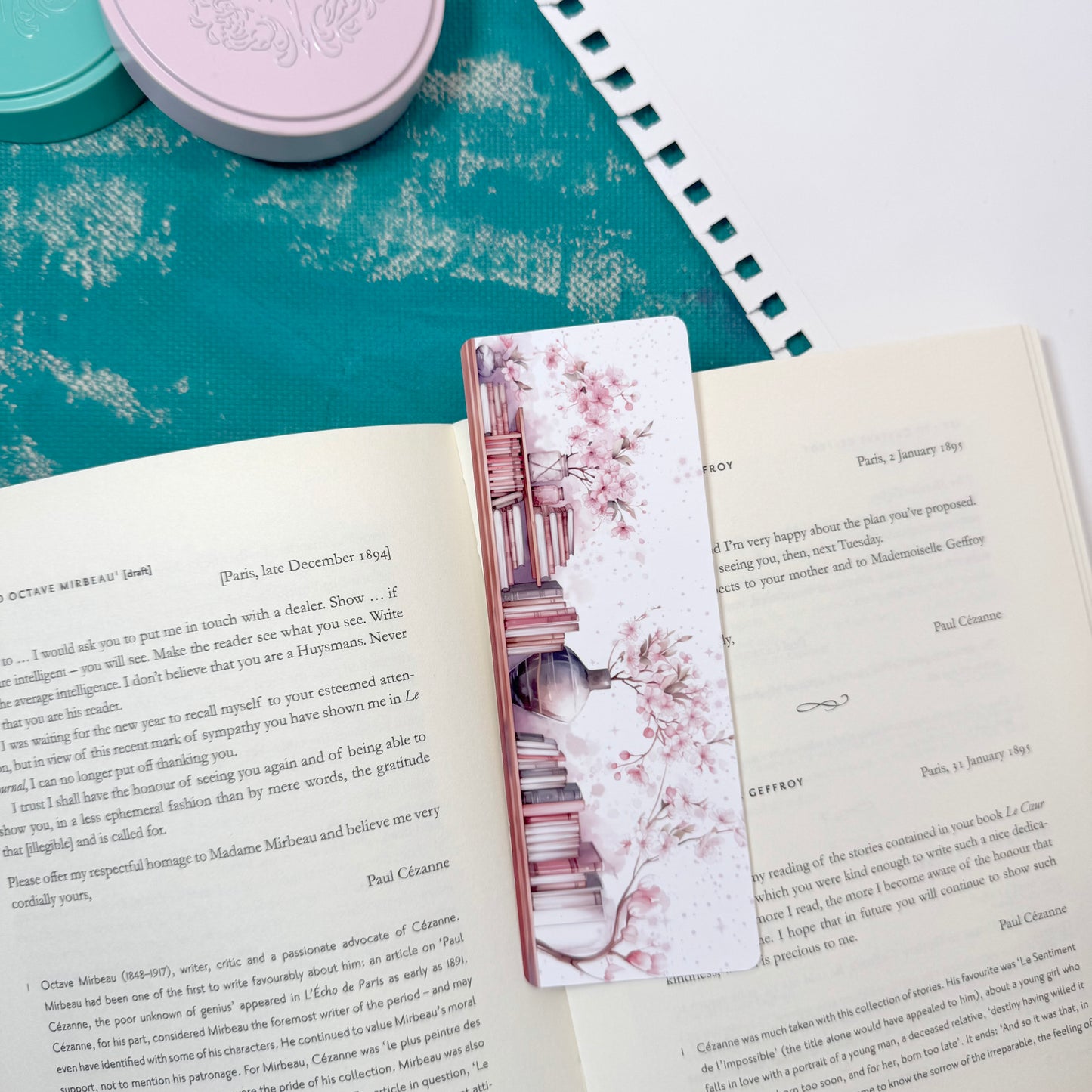 Spring Bookshelf Classic Bookmark – Elegant Paper Bookmark for Book Lovers
