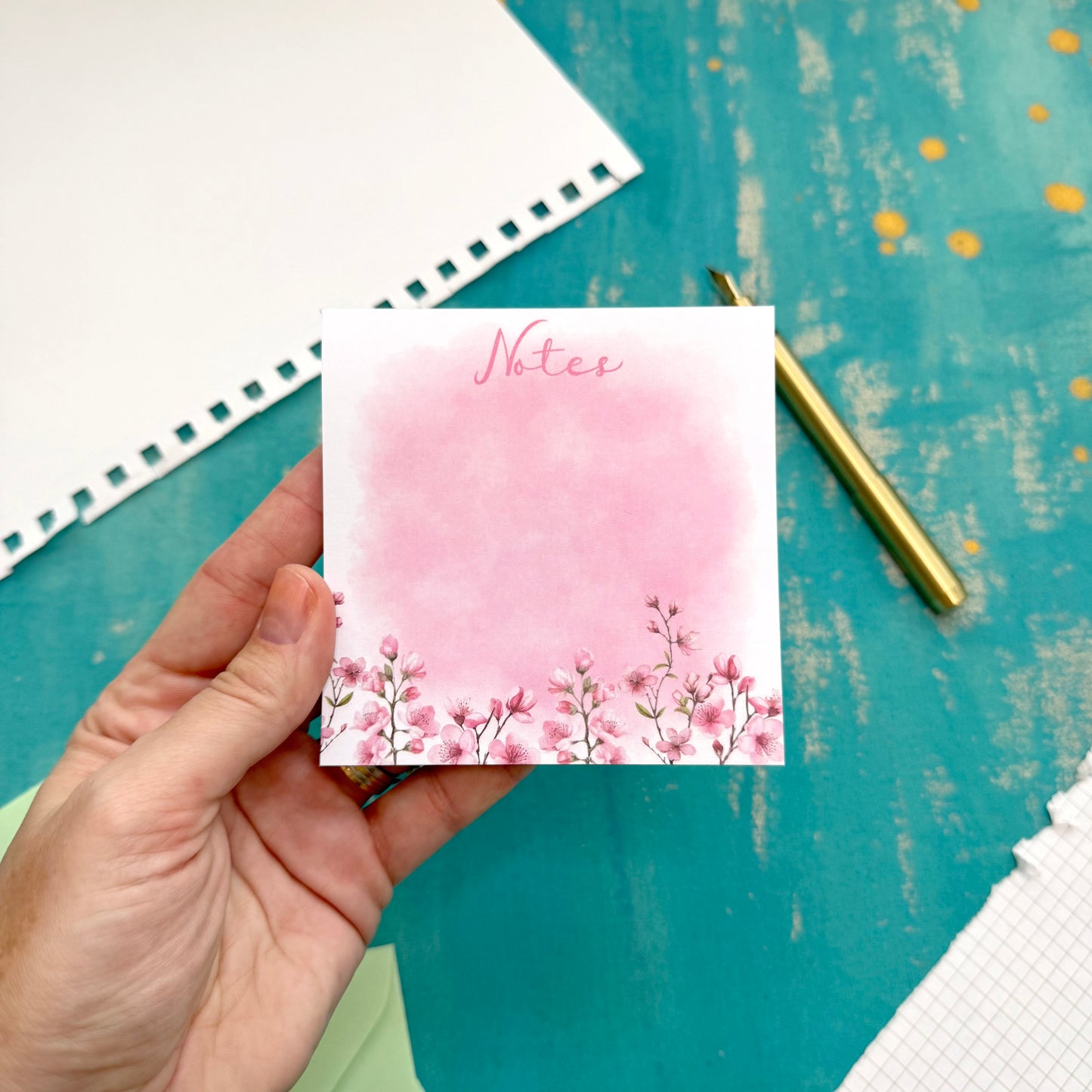 Cherry Blossom Pocket Notepad – Aesthetic Stationery for Journaling, Planning & To-Do Lists