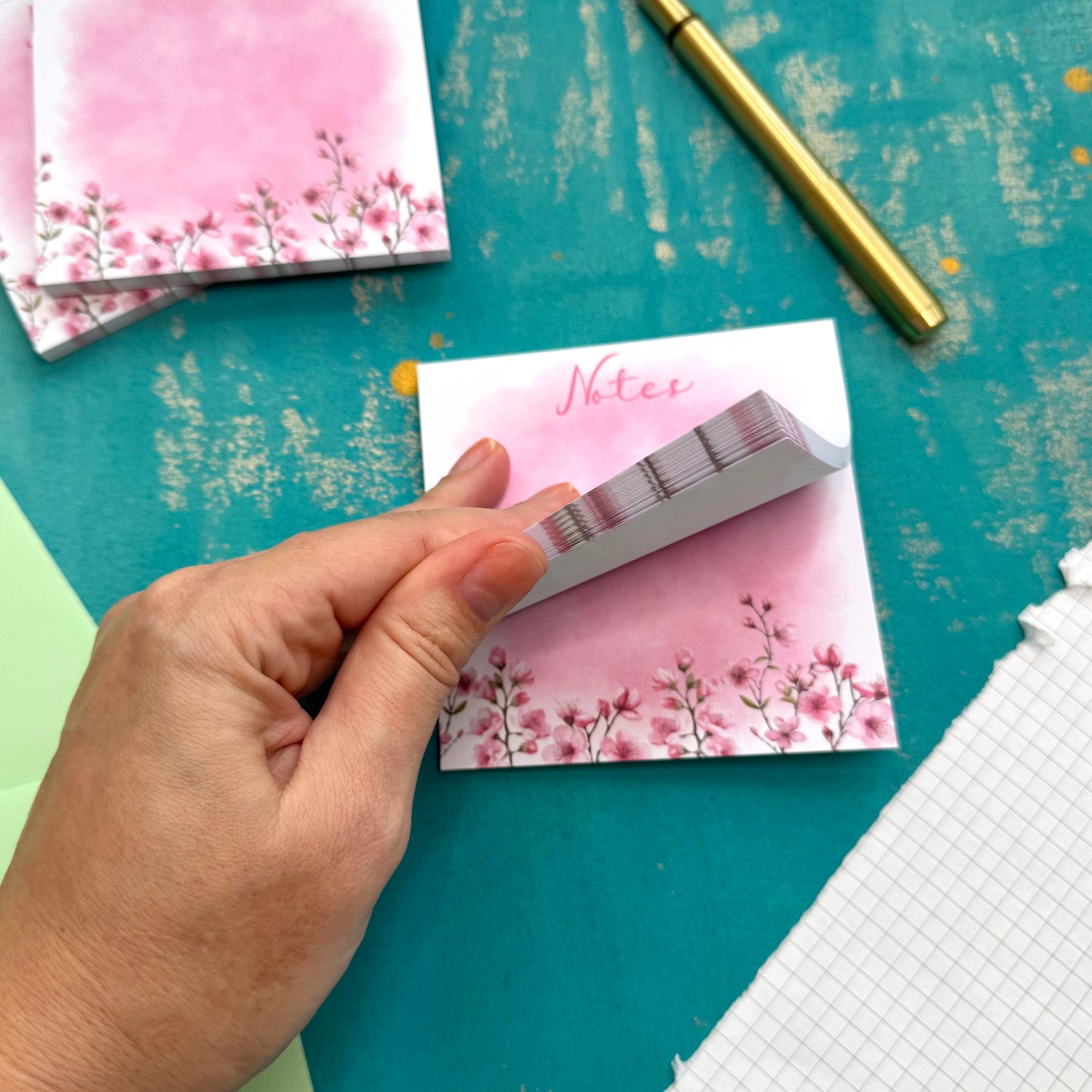 Cherry Blossom Pocket Notepad – Aesthetic Stationery for Journaling, Planning & To-Do Lists