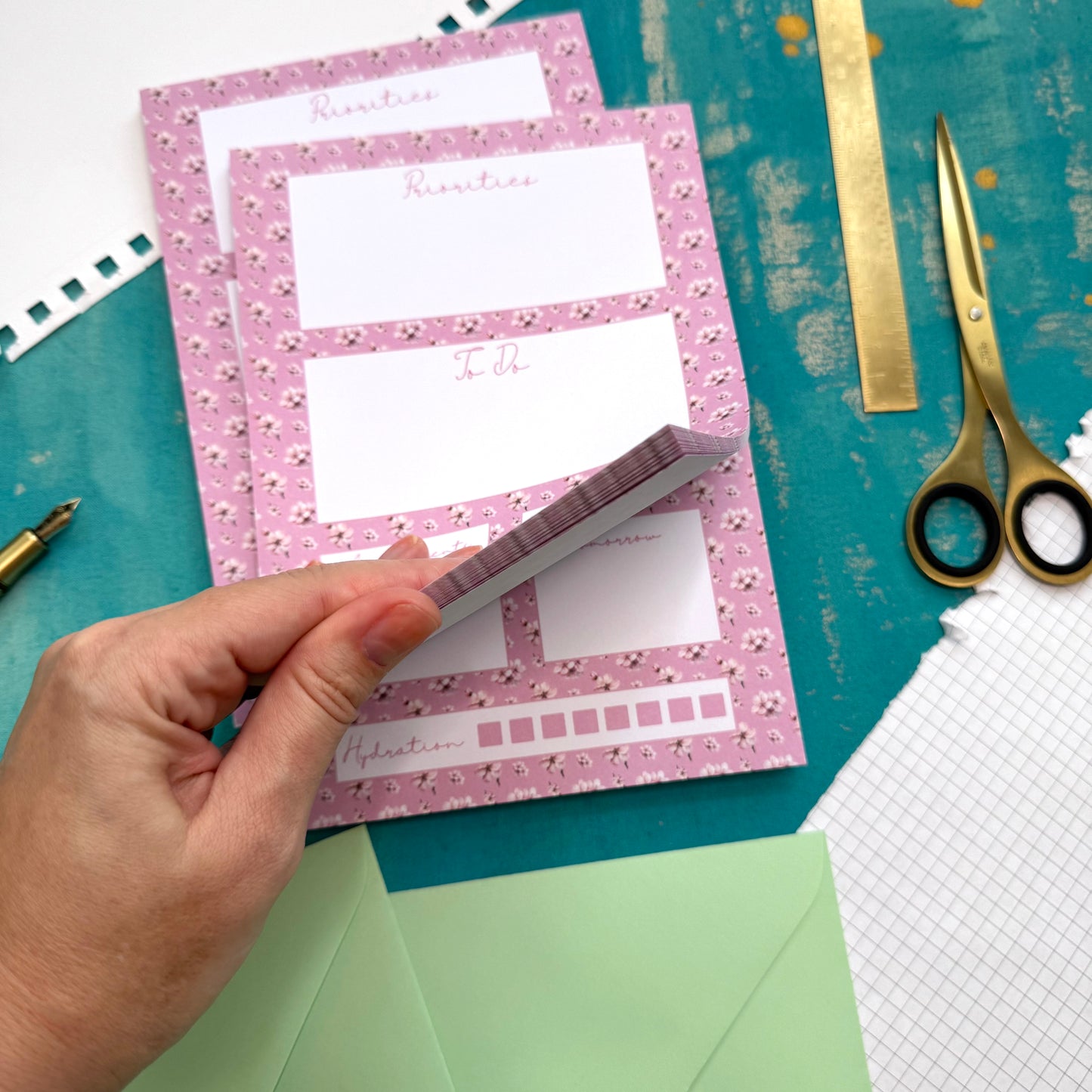 Sakura Blossoms A5 Notepad – Aesthetic Stationery for Journaling, Planning & To-Do Lists