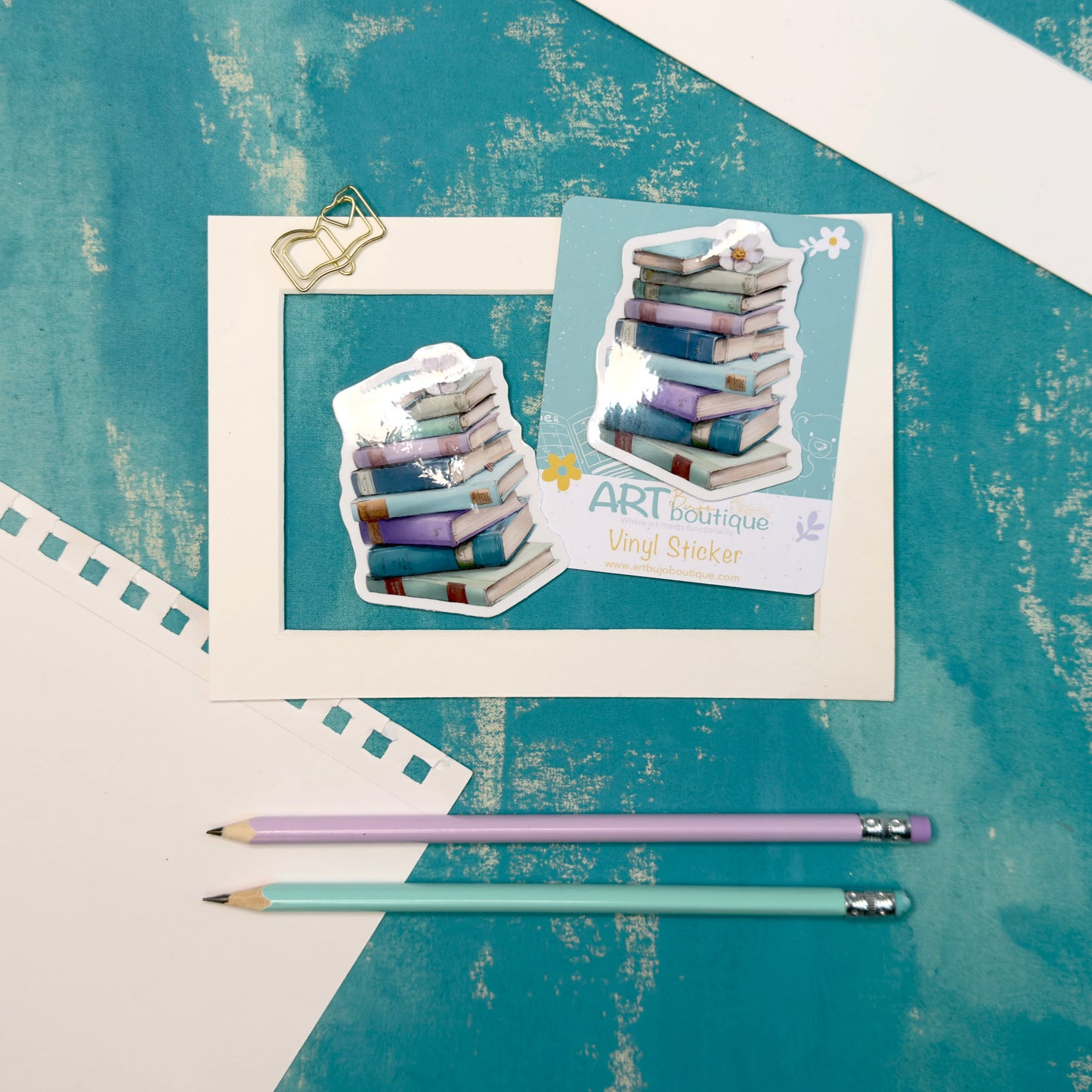 Spring Books Floral Vinyl Sticker