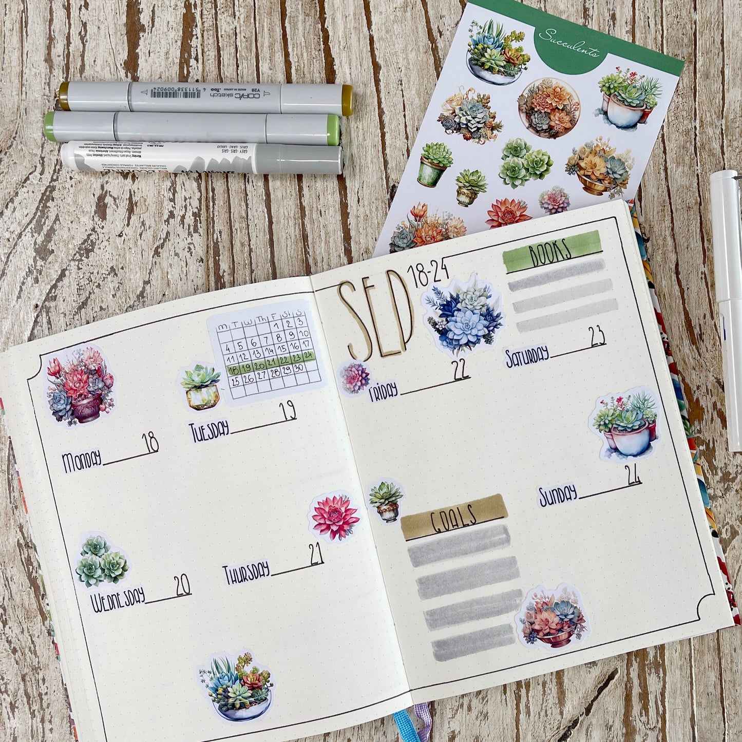 Succulent Plants Sticker Sheet