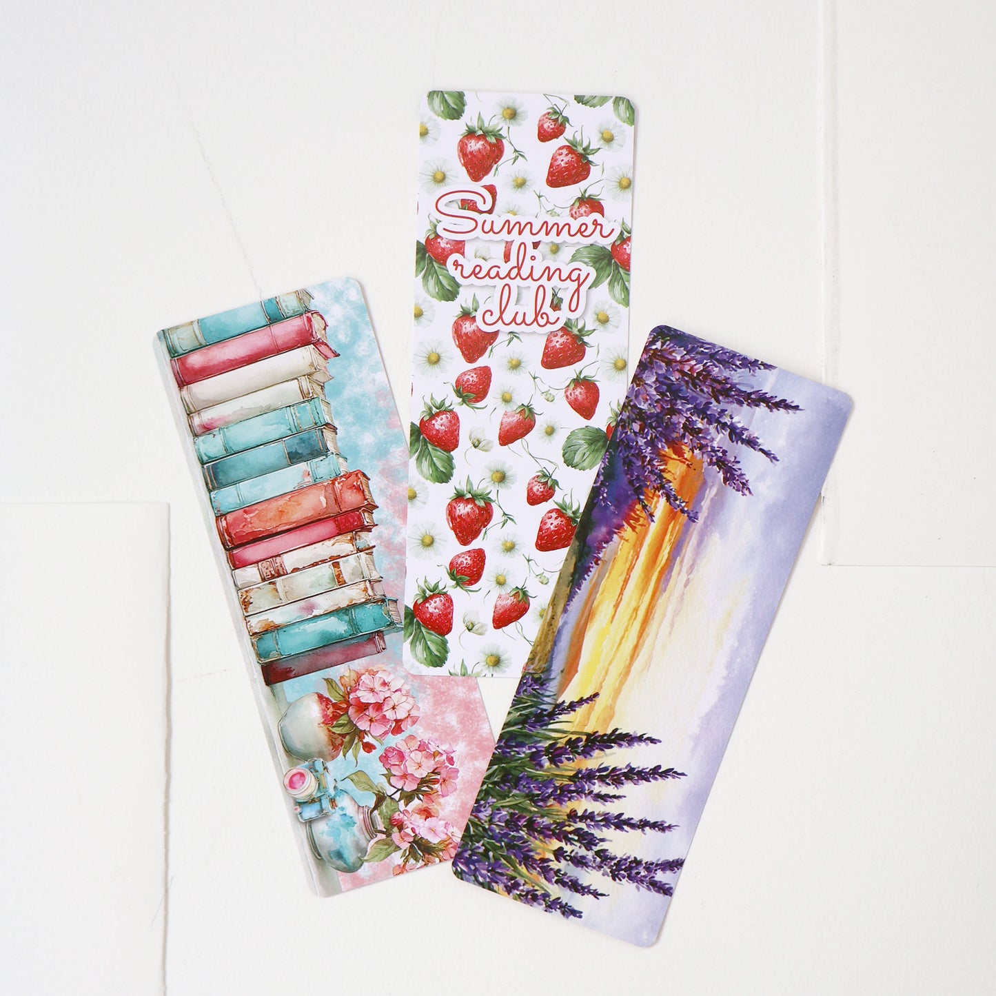 Summer Reading Club Strawberry Pattern Bookmark