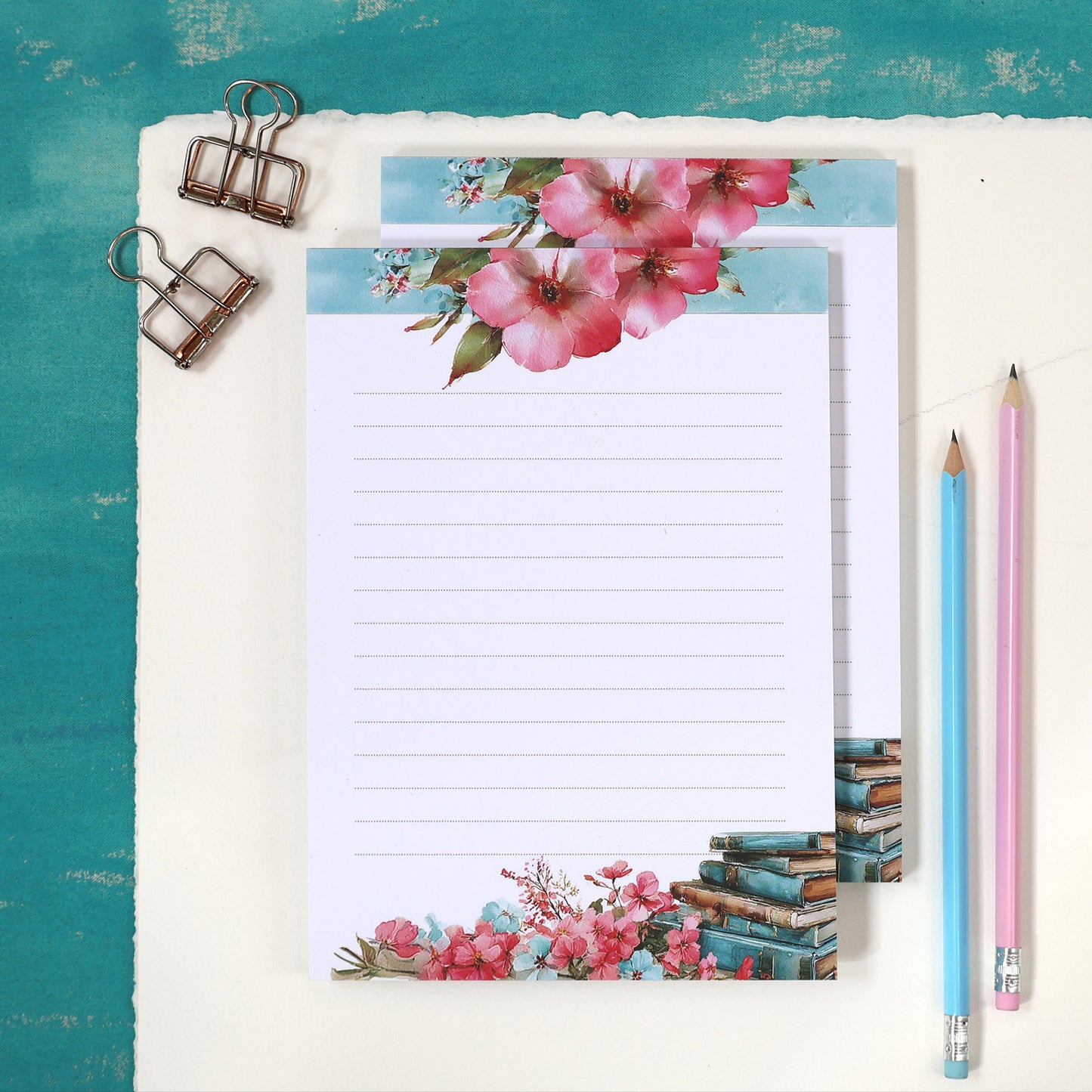 Summer Journals A5 Lined Notepad - Summer Floral Letter Pad