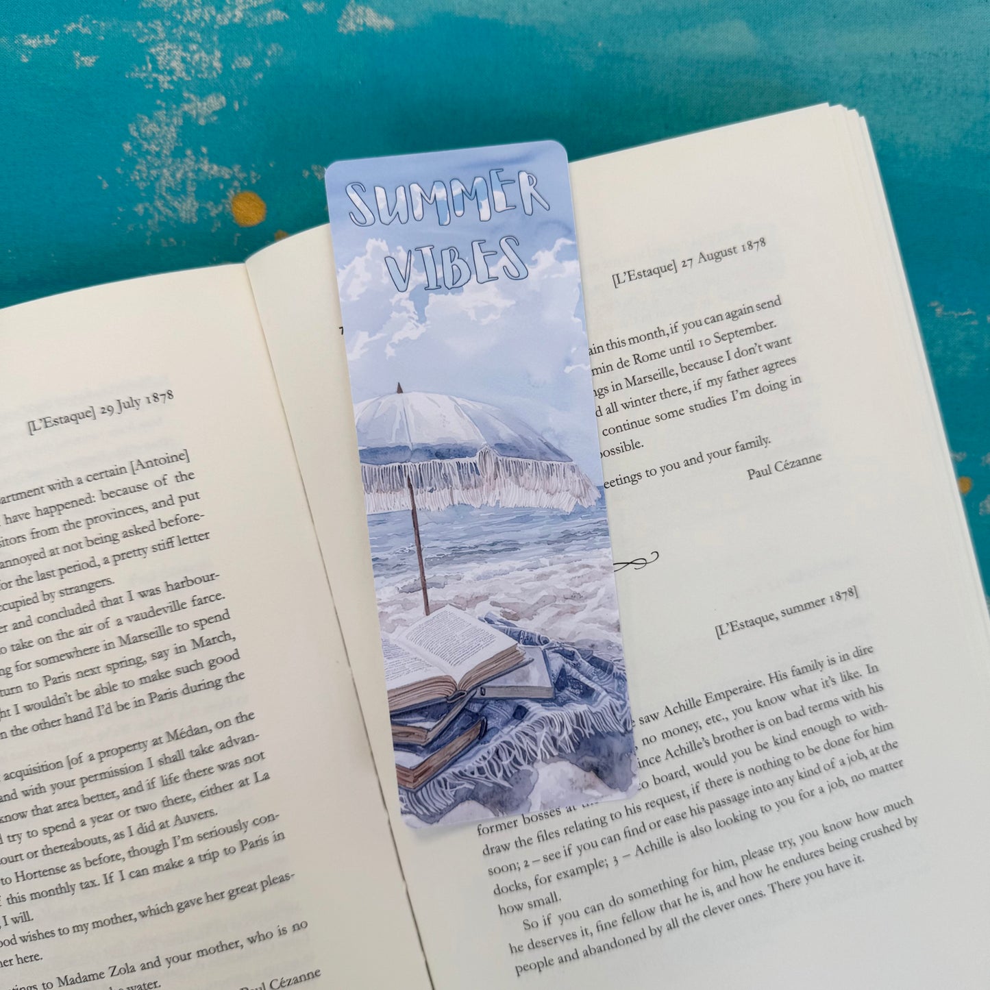 Summer Vibes Classic Bookmark – Elegant Paper Bookmark for Book Lovers