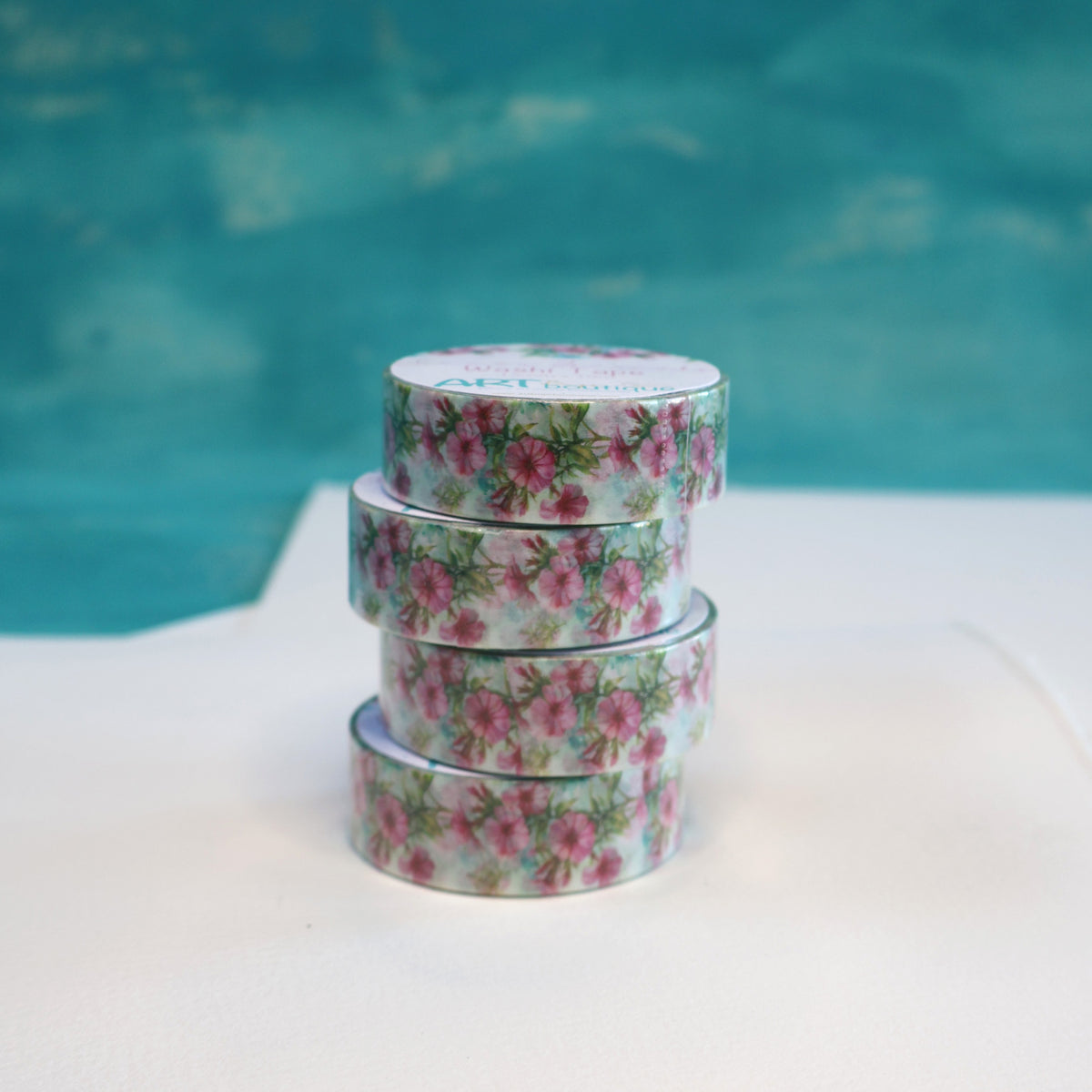 Phlox Flowers Pattern Washi Tape 15mm Floral Summer Washi Tape