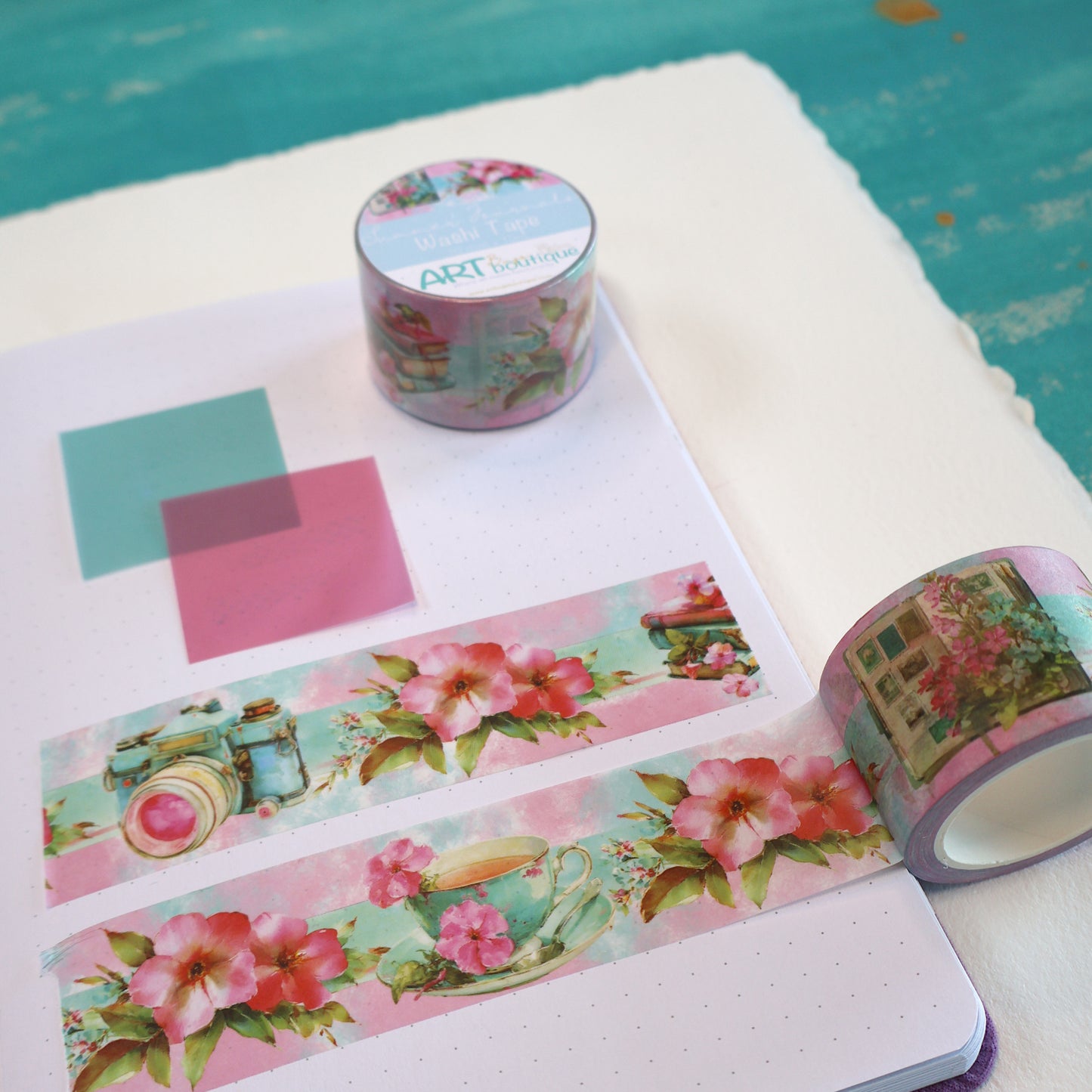 Summer Journals Washi Tape 30mm Floral Bookish Washi Tape