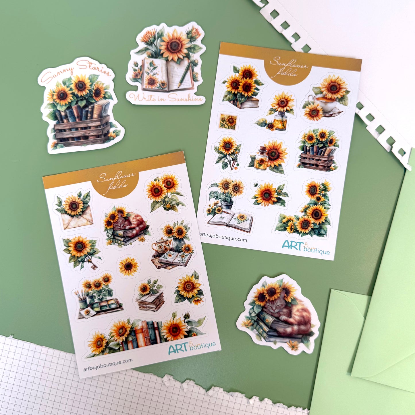 Art Stickers Monthly Club (August) - Sunflower Fields