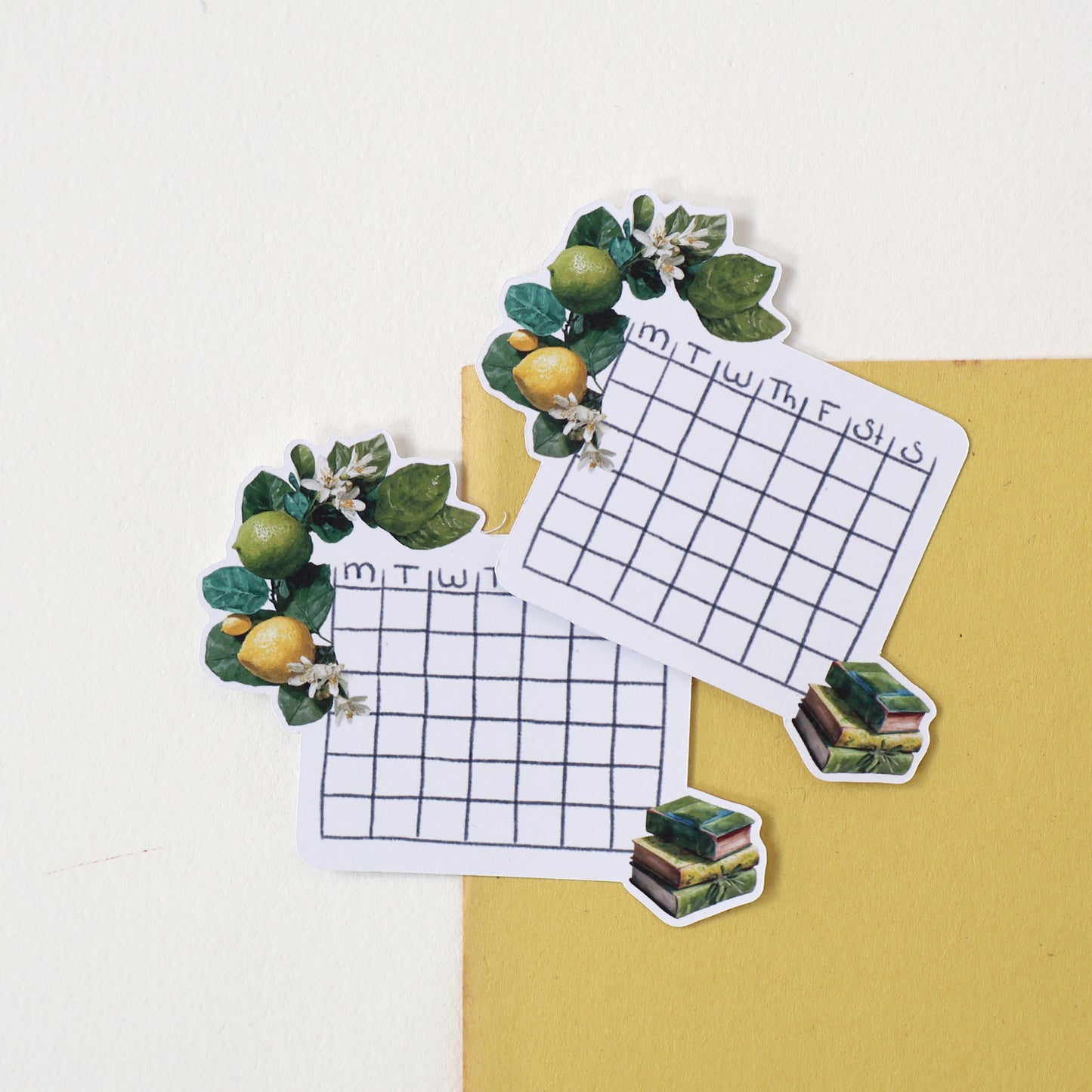 Sunlit Grove Blank Calendar Stickers Summer Planner Essentials