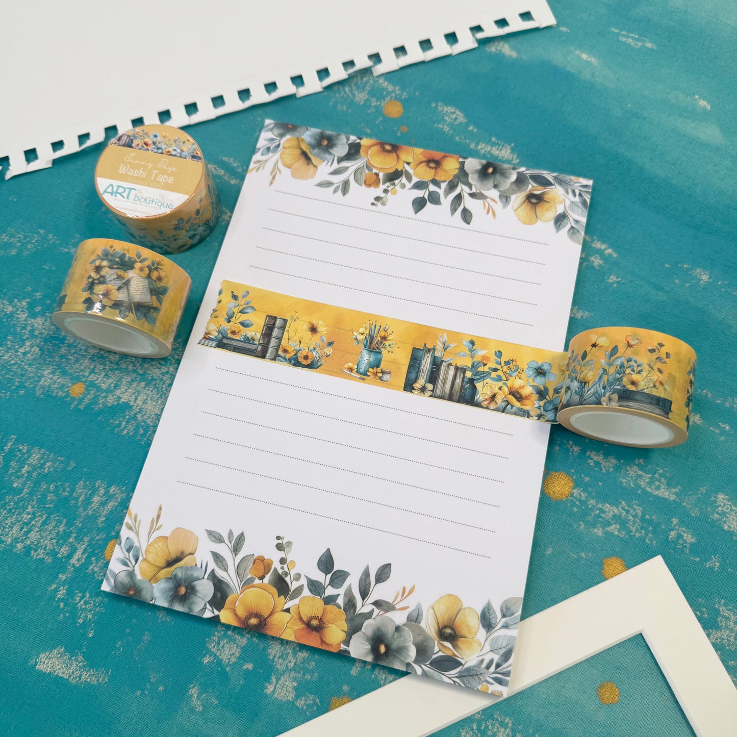 Sunny Days Books and Flowers Washi Tape 30mm