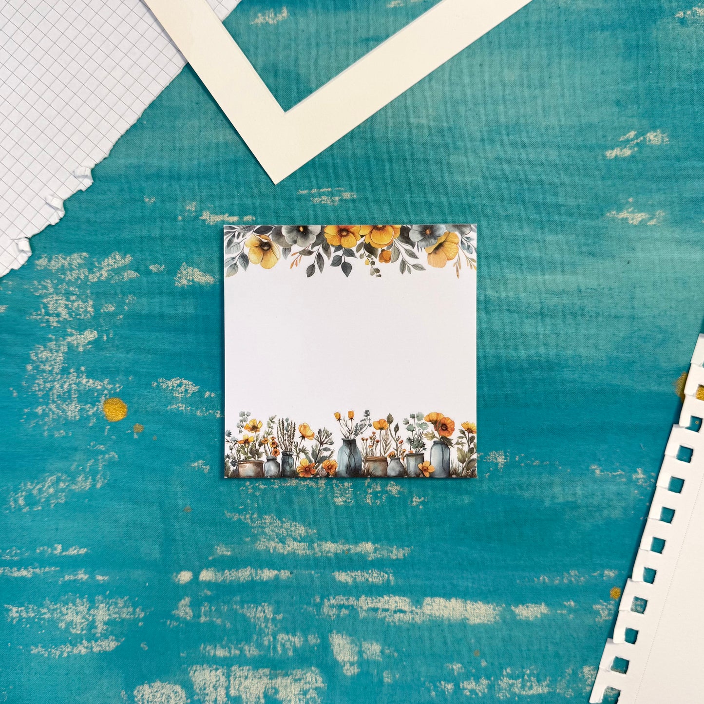 Sunny Days Floral Pocket Notepad – Aesthetic Stationery for Journaling, Planning & To-Do Lists