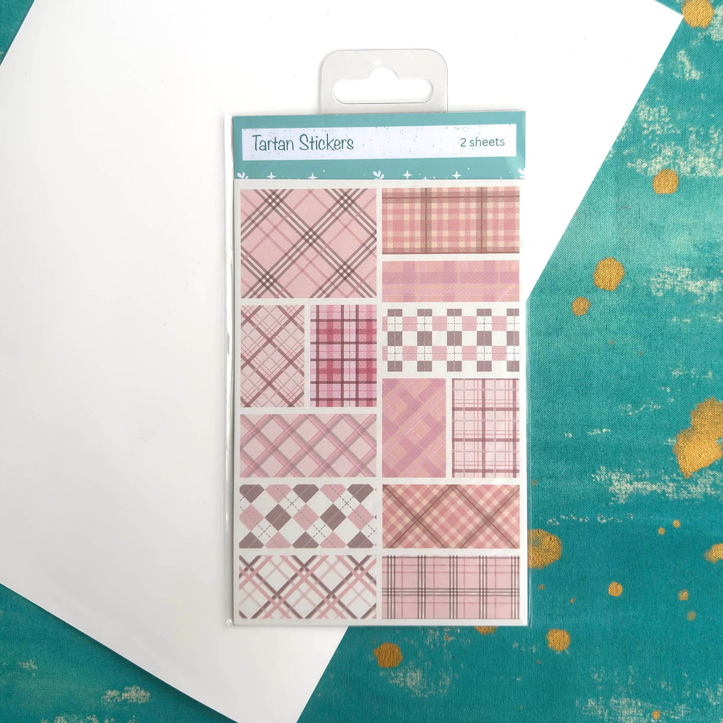 Tartan Stickers Set of 2 Sheets