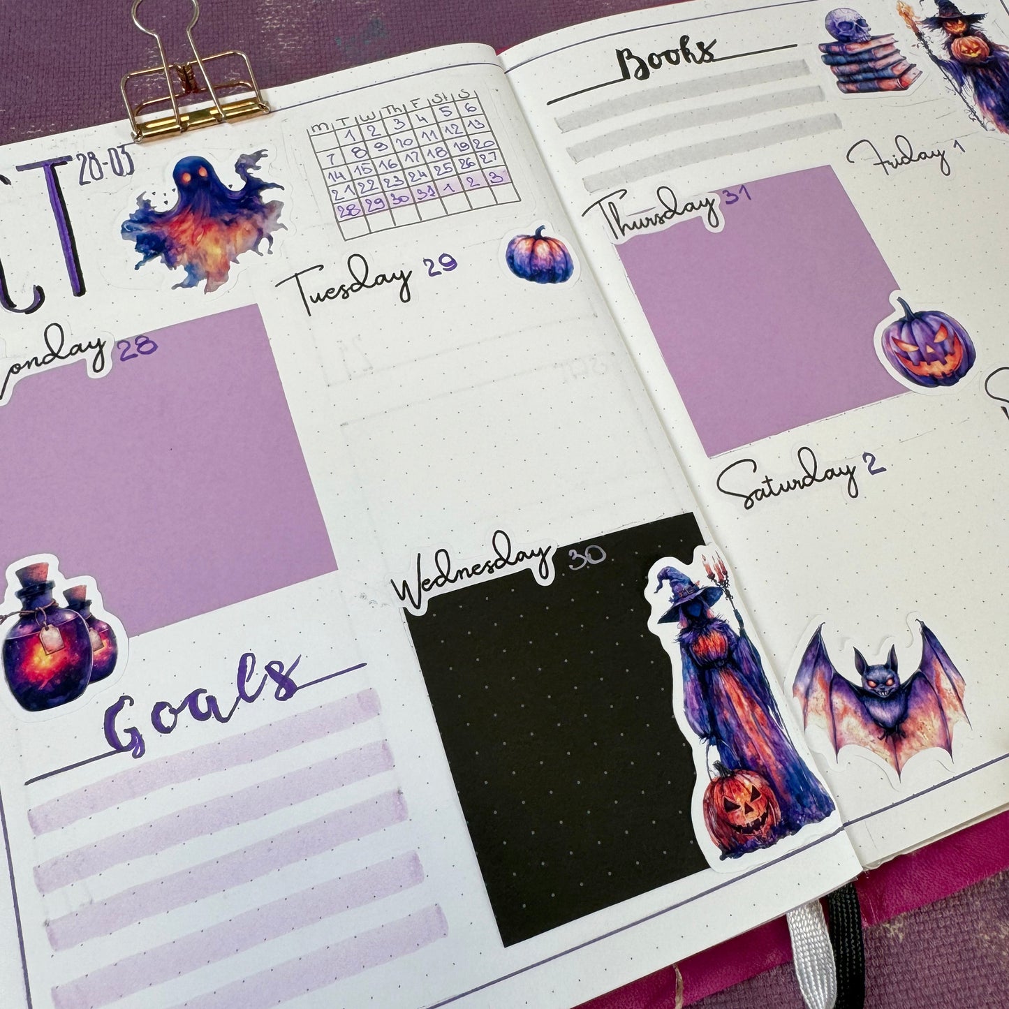 Terug naar school bujo-stickers ingesteld