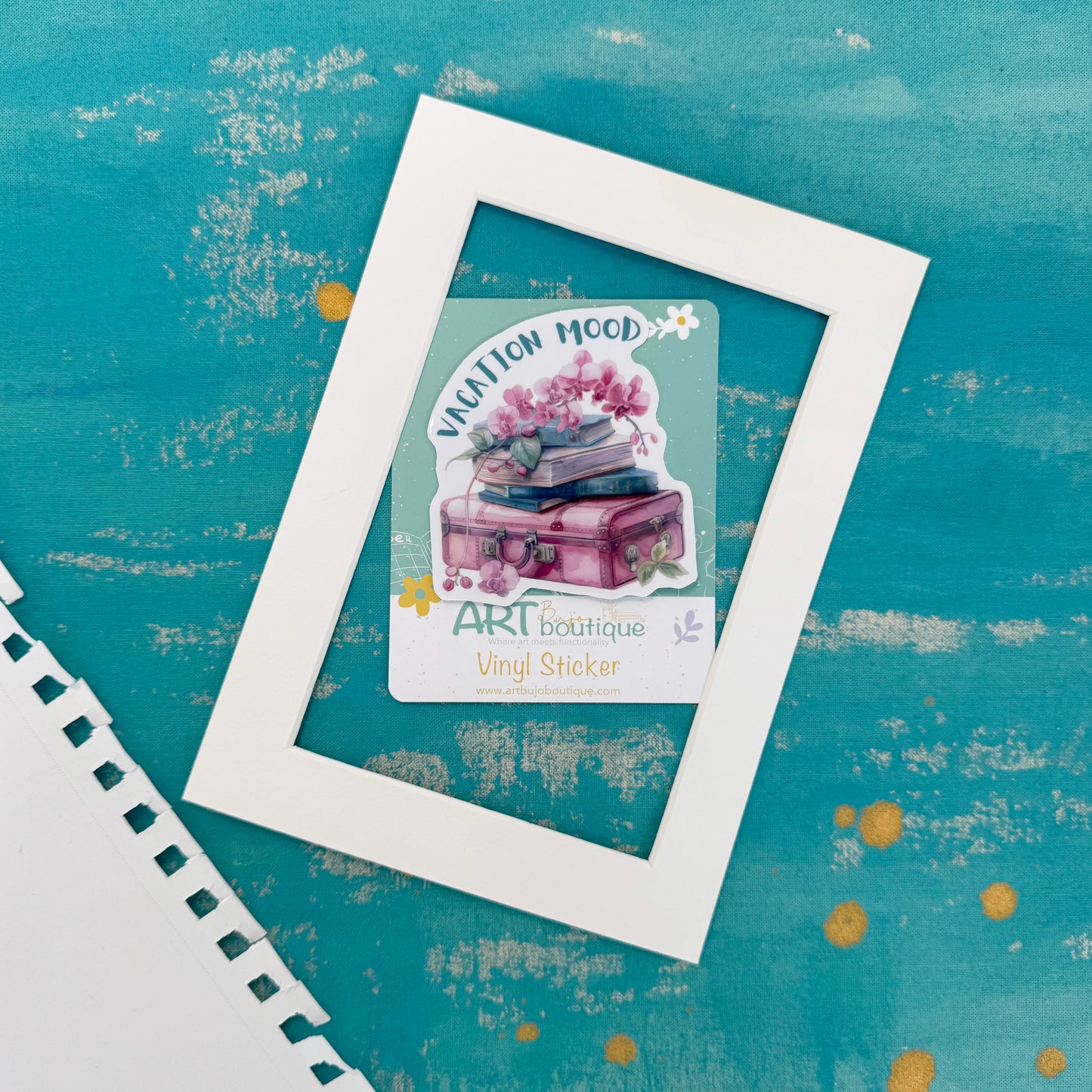 Vacation Mood Vinyl Sticker – Durable Sticker for Laptop, Water Bottle, Notebook