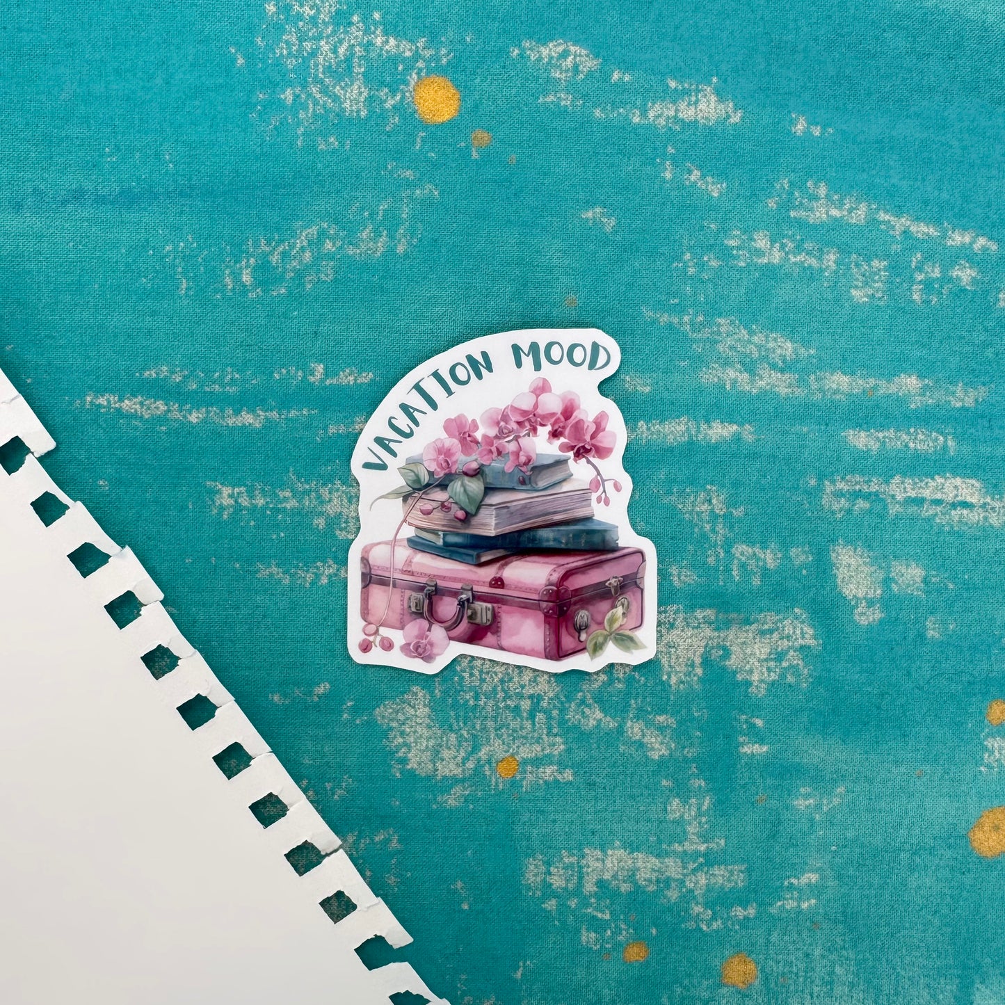 Vacation Mood Vinyl Sticker – Durable Sticker for Laptop, Water Bottle, Notebook