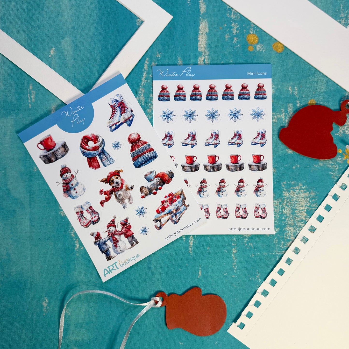 Winter Play Planner Decorative Set - Stickers, Washi & Vinyls for Fall Journaling