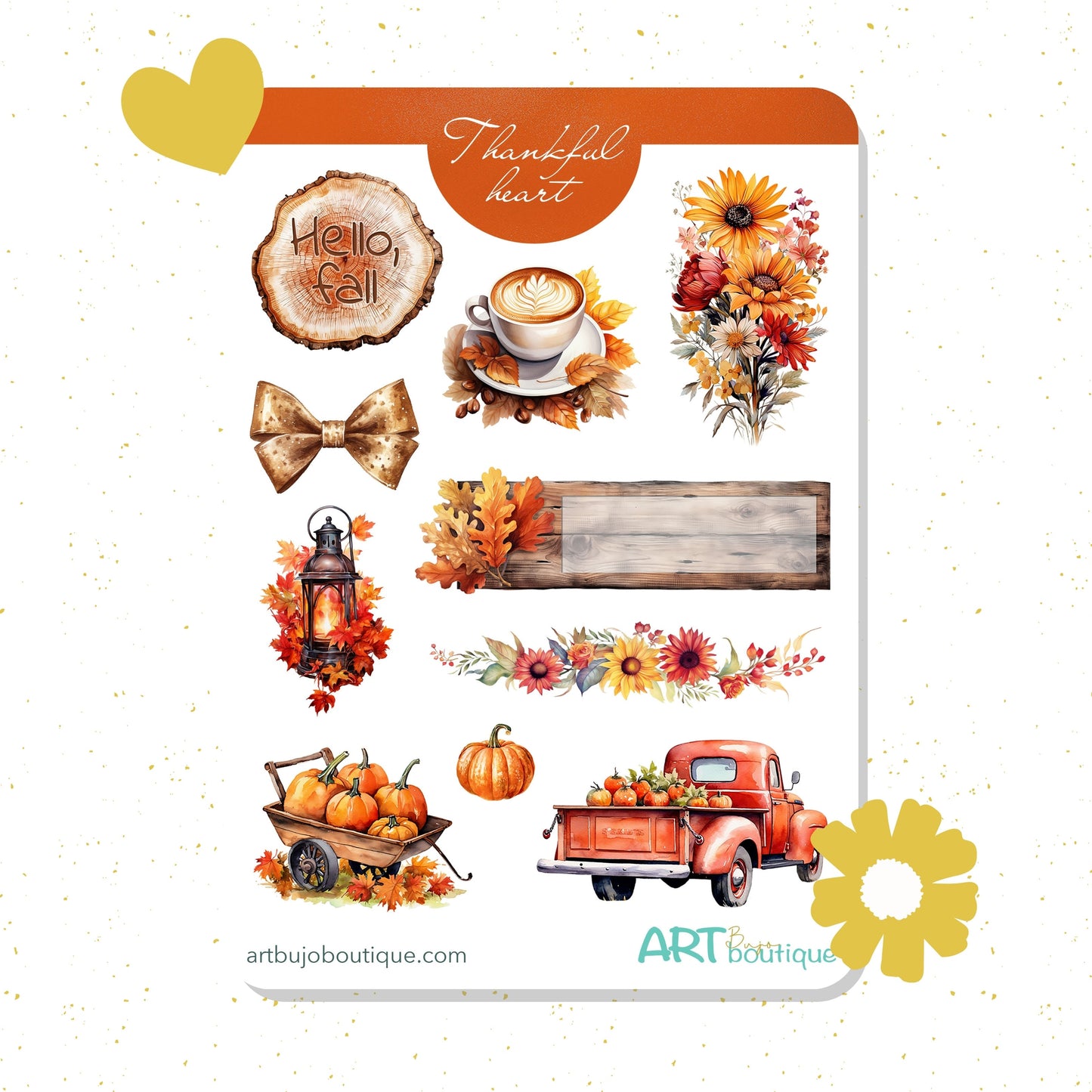 Thankful Heart Sticker Sheet