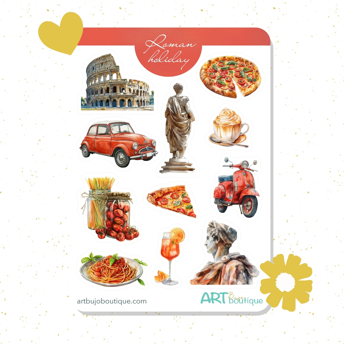 Rode rozen stickers bujo stickervel Bloemenstickers