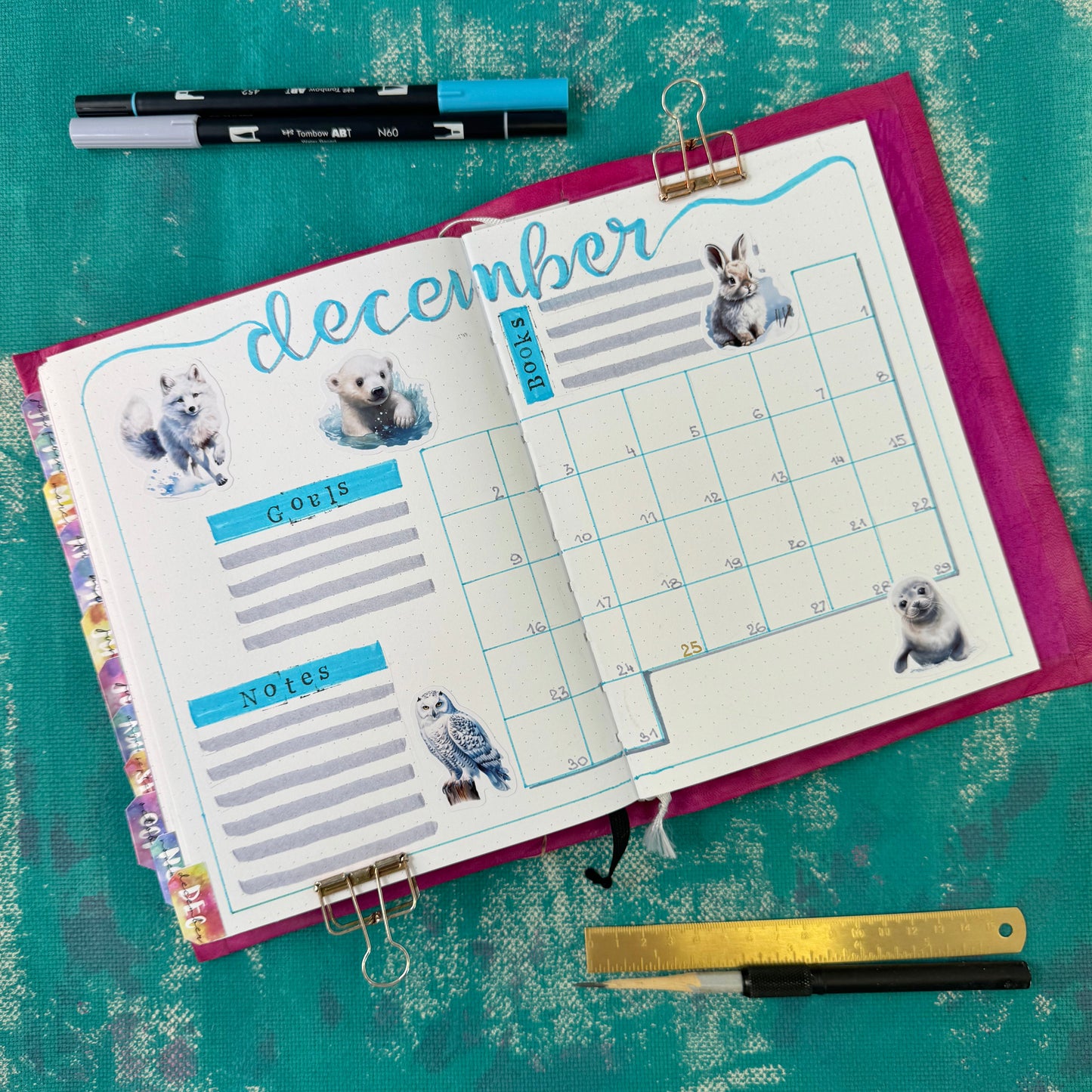 Terug naar school bujo-stickers ingesteld