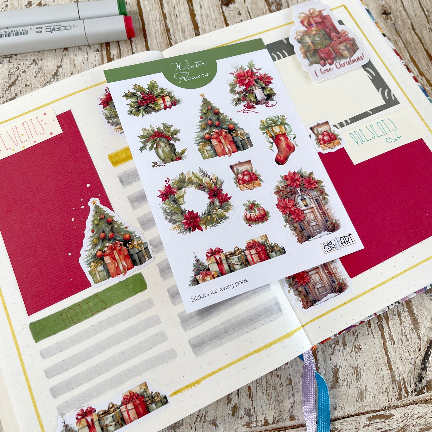 Winter flowers Sticker Sheet