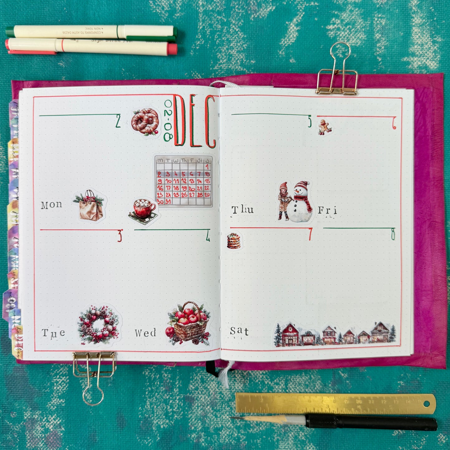Winter Market decorative sticker sheet Christmas stickers