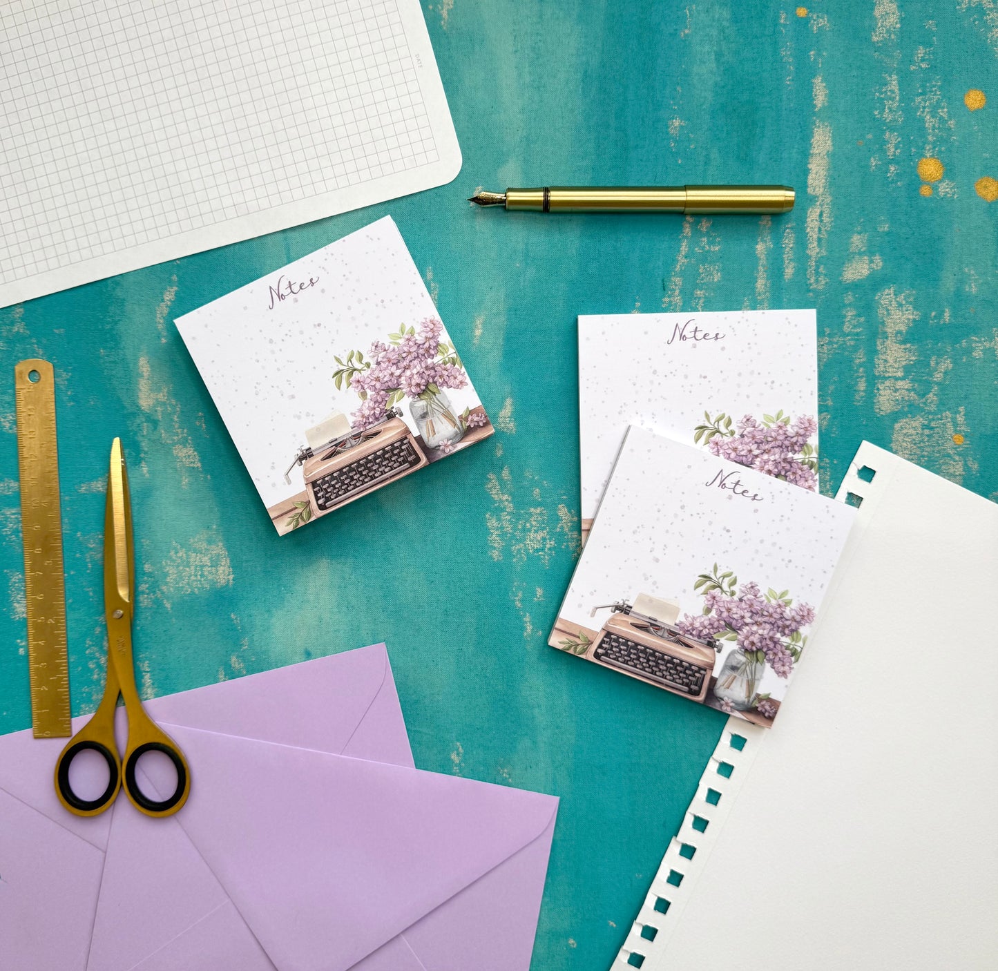 Wisteria Garden Pocket Notepad – Aesthetic Stationery for Journaling, Planning & To-Do Lists