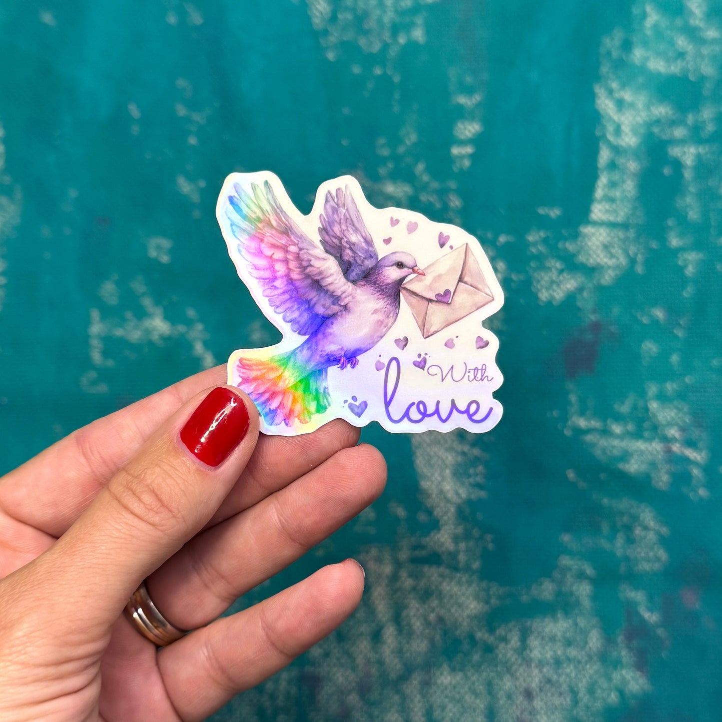 Met Liefde Valentijnsdag Vinyl Sticker