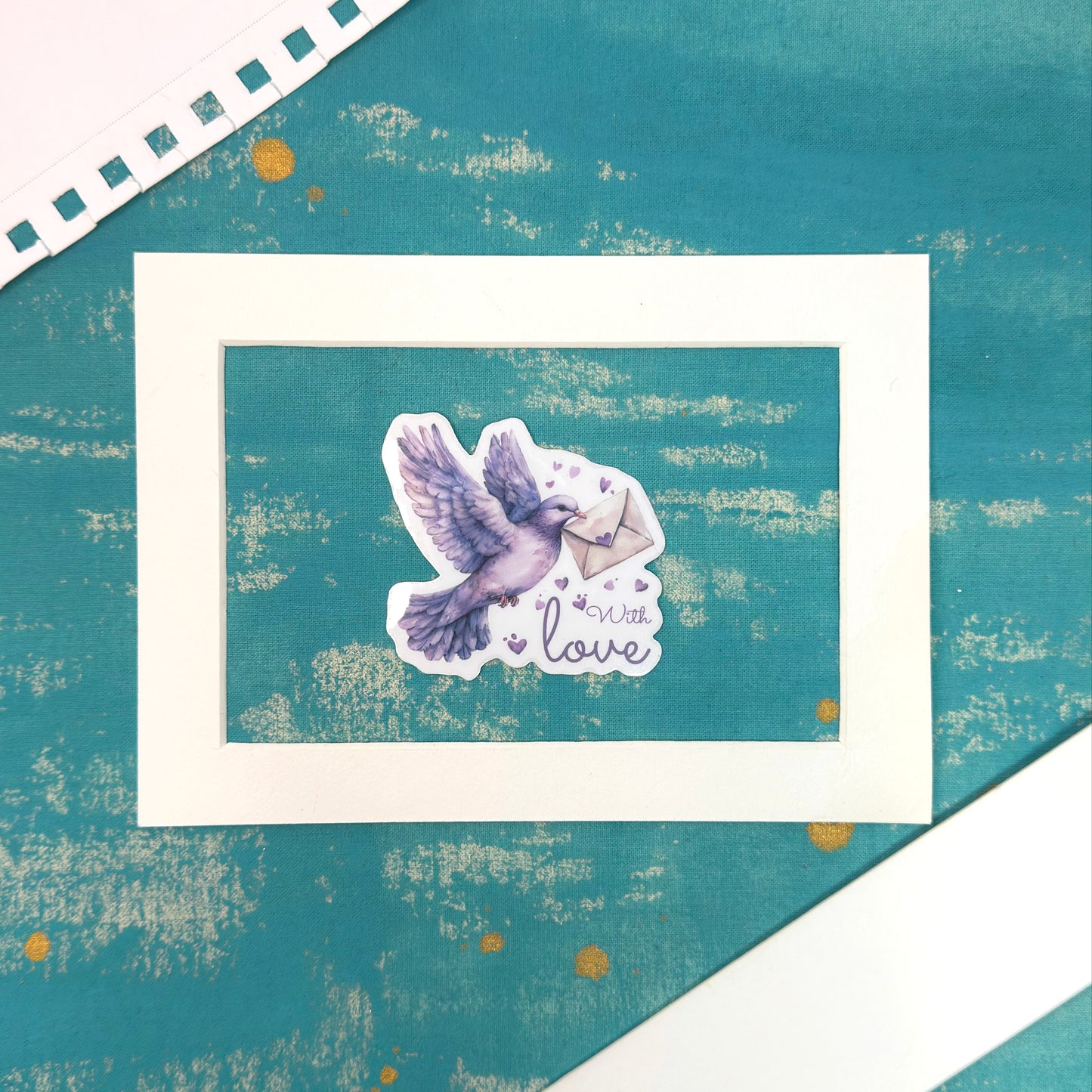 With Love Vinyl Sticker Romantic Valentine's Day Design