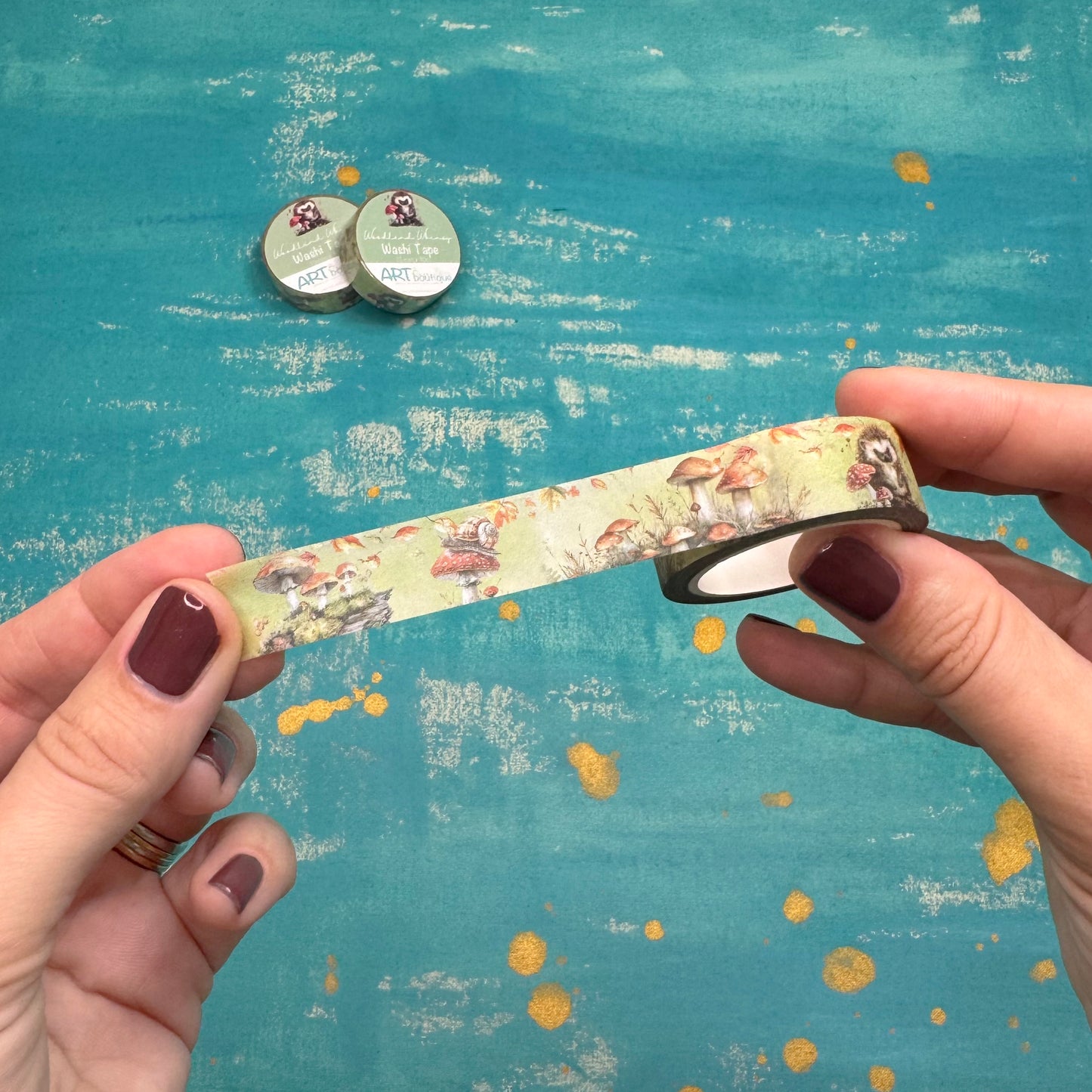 Woodland Whimsy Washi Tape 15 mm – Forest Autumn Decorative Tape