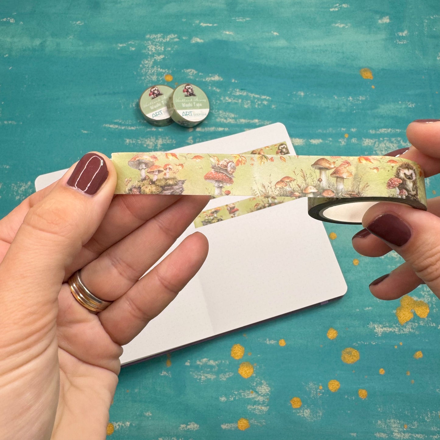Woodland Whimsy Washi Tape 15 mm – Forest Autumn Decorative Tape