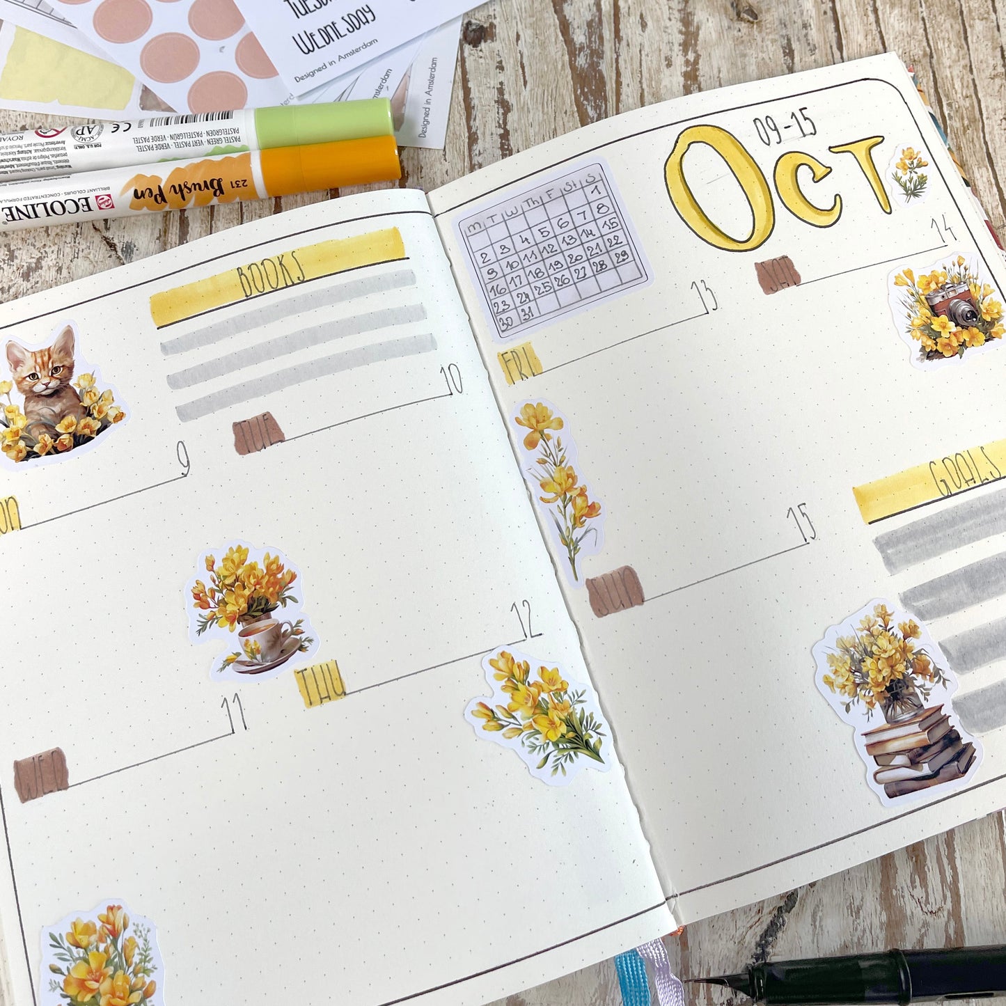 Yellow Freesia Sticker Sheet