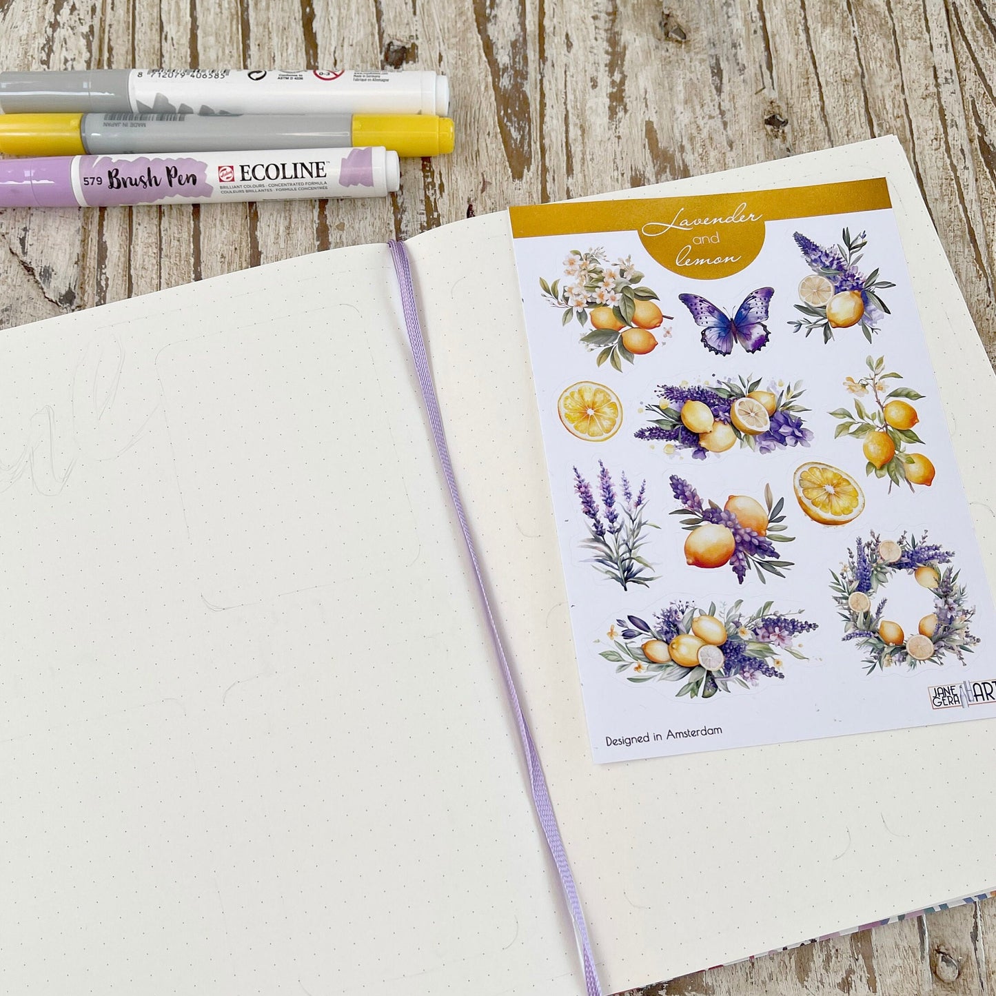 Lavender and Lemons Sticker Sheet
