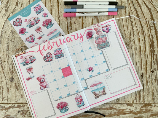 Crafting a Cozy February Bullet Journal in under 20 minutes