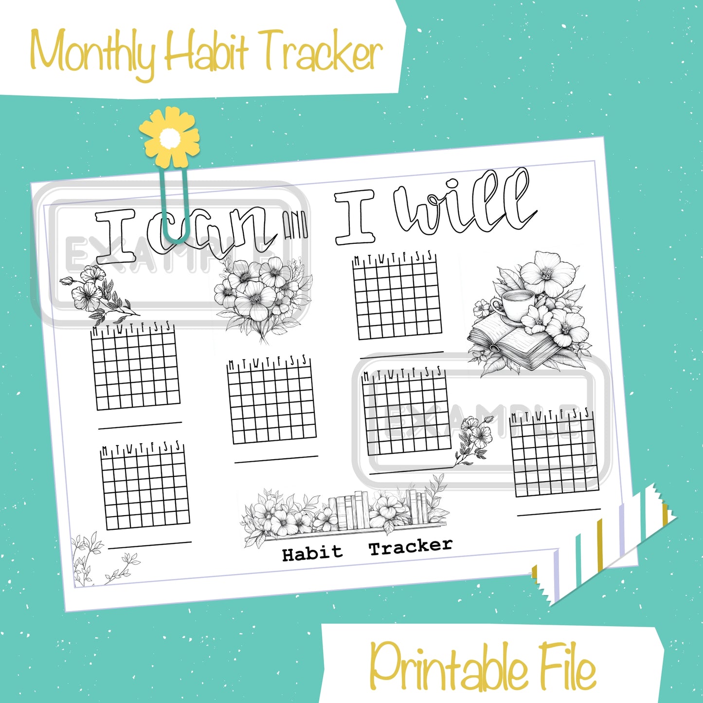 August Printable Habit Tracking Page