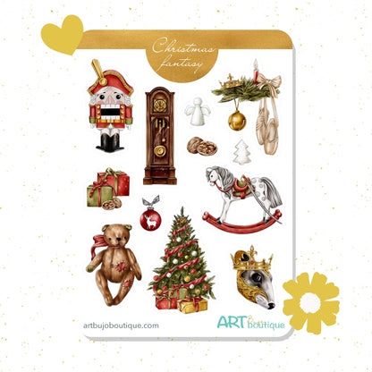 Christmas tale planner stickers