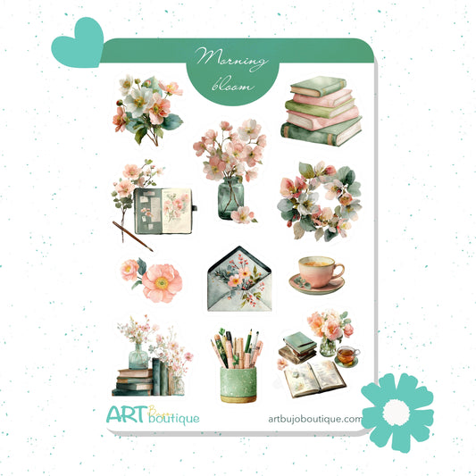 Morning Bloom Decorative Sticker Sheet