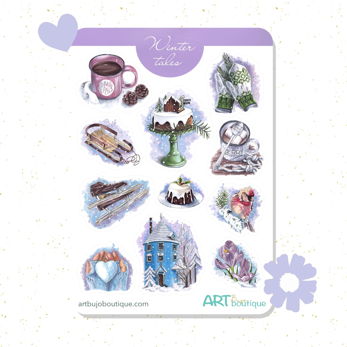 Winter tale decorative stickers