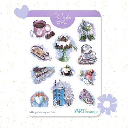 Winter tale decorative stickers