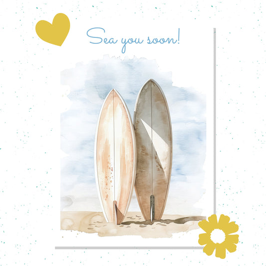 Sea You Soon - Beautiful Illustrated Postcard for Gifting & Collecting