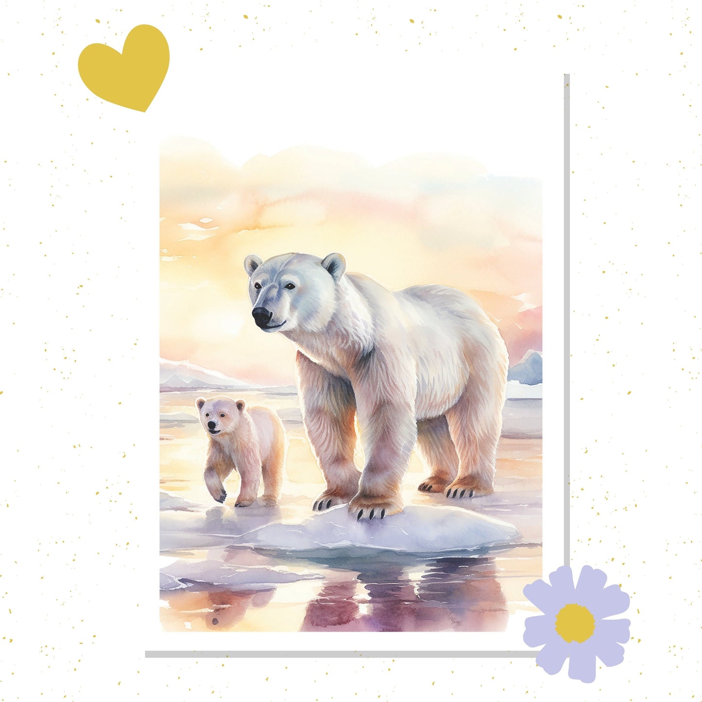 Polar Bears Postcard