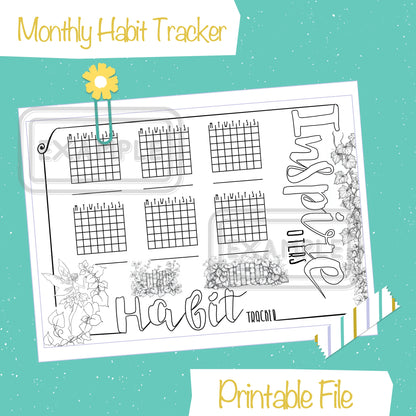 November Printable Habit Tracking Page