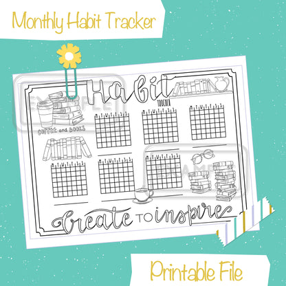 October Printable Habit Tracking Page