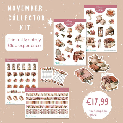 Art Collector Monthly Kit: EVERYTHING included - November: POEMS and TEA